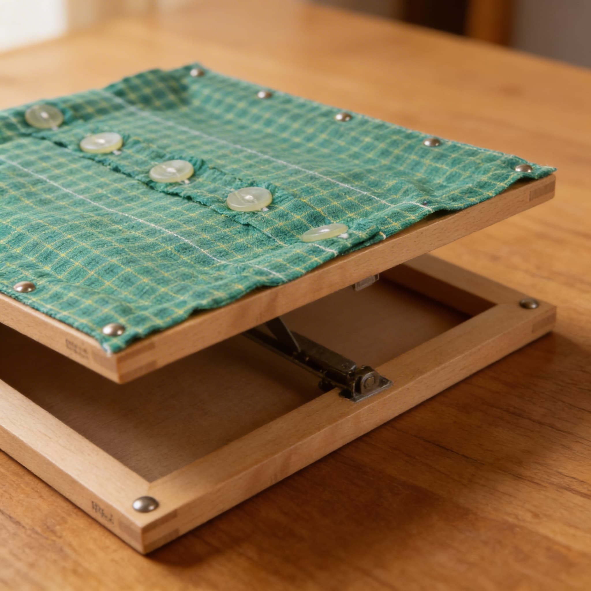 Knöpfrahmen — große Knöpfe für Anfänger der Feinmotorik — Detailansicht