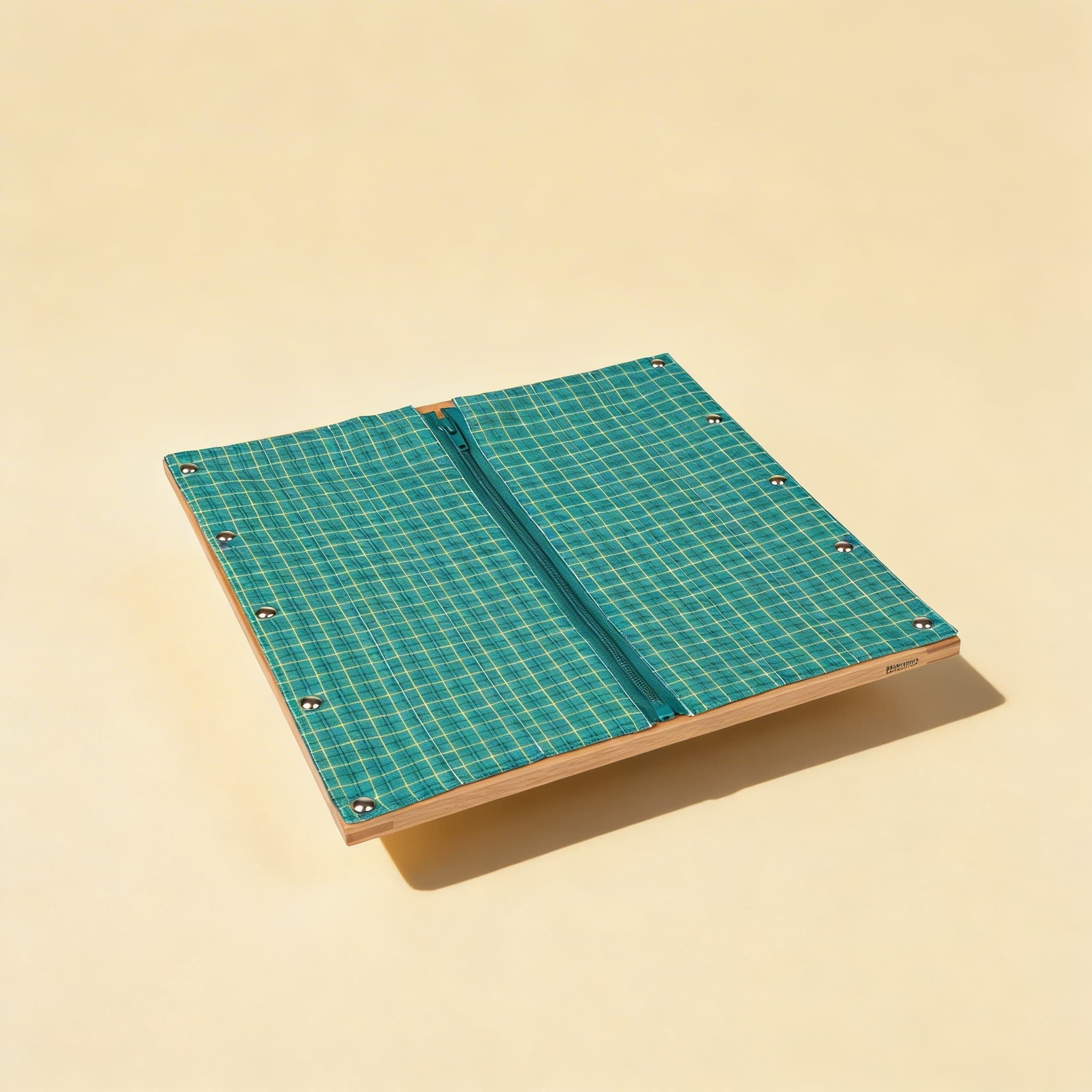 Anziehrahmen: Reißverschluss — Türkis-Grün Kariert — Katalogansicht