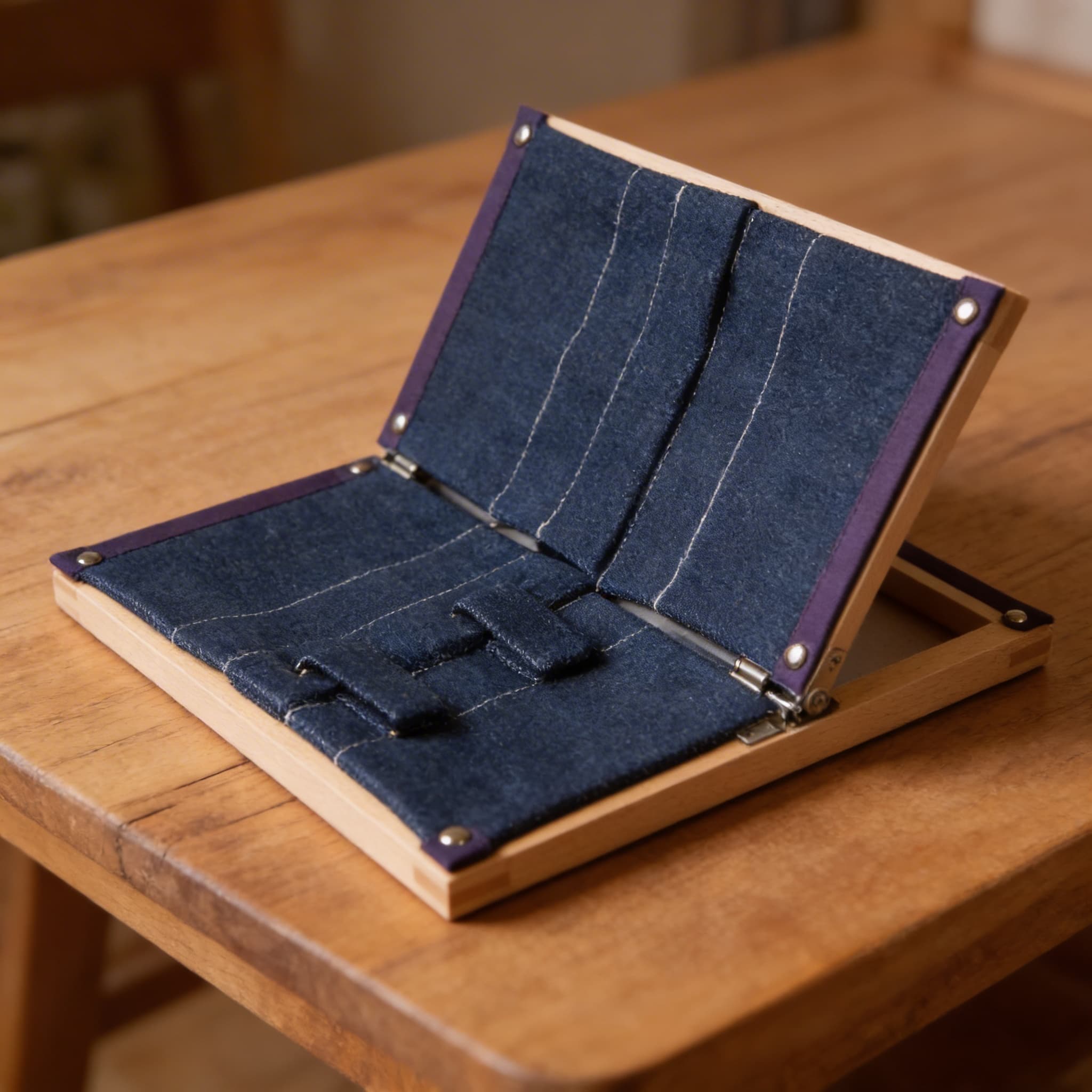 Anziehrahmen: Klettverschluss — Moderne Verschlüsse auf Denim — Detailansicht