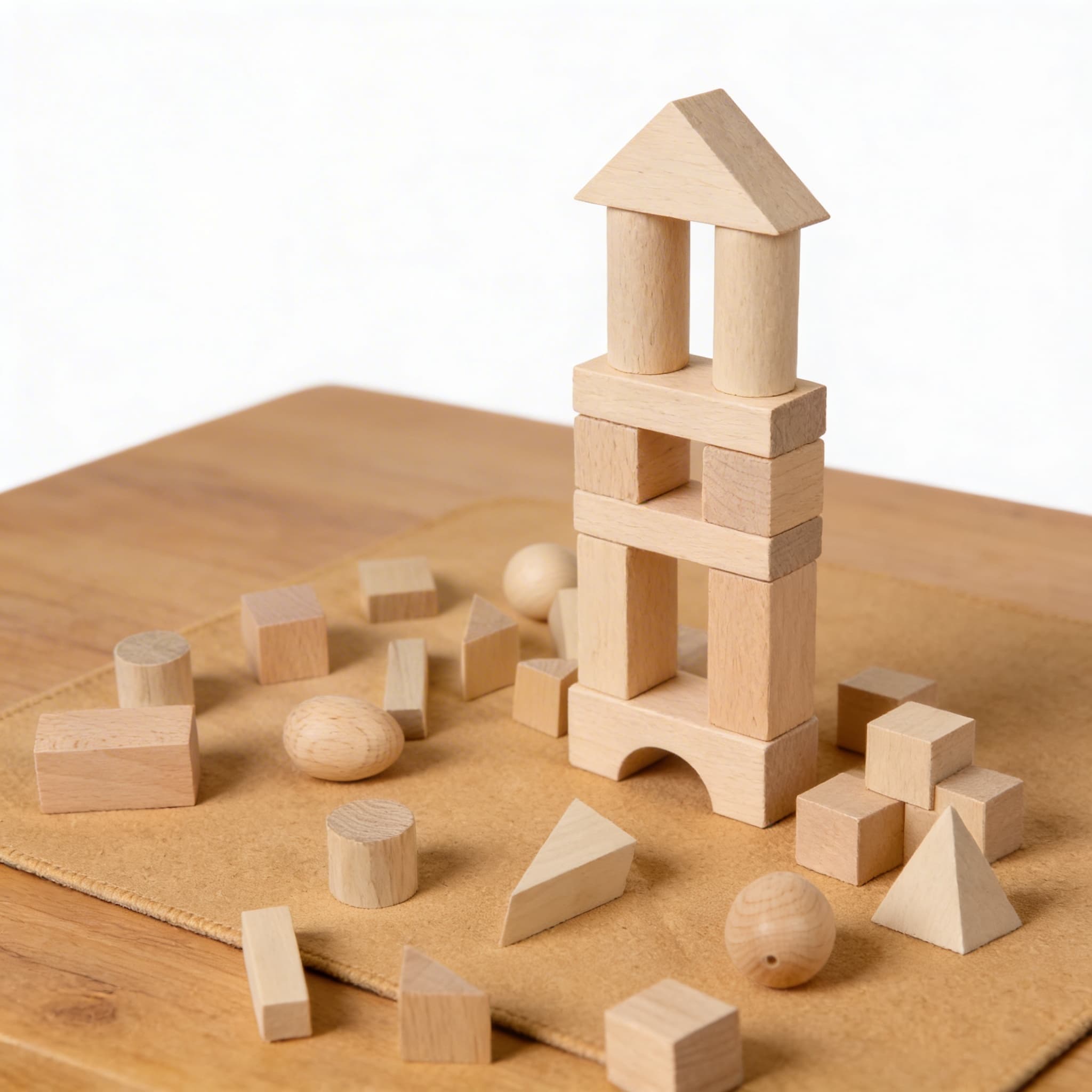 Fühlsäckchen — Geometrische Formen durch Tasten erkennen — Detailansicht