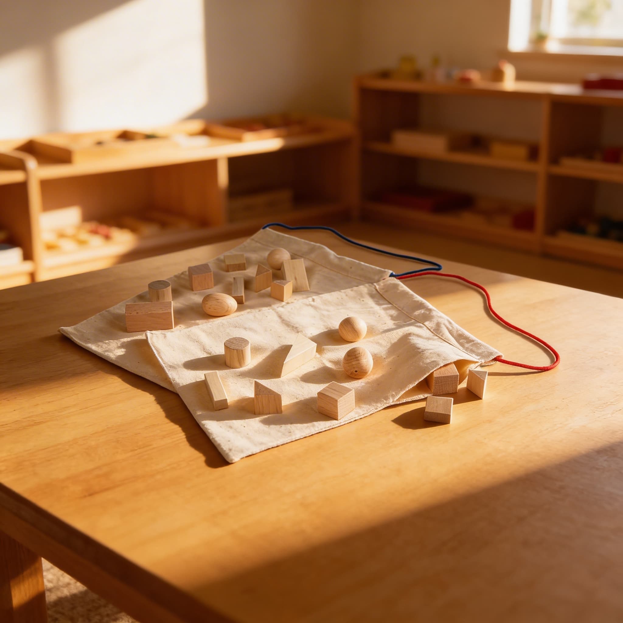 Fühlsäckchen — Geometrische Formen durch Tasten erkennen — Im Einsatz