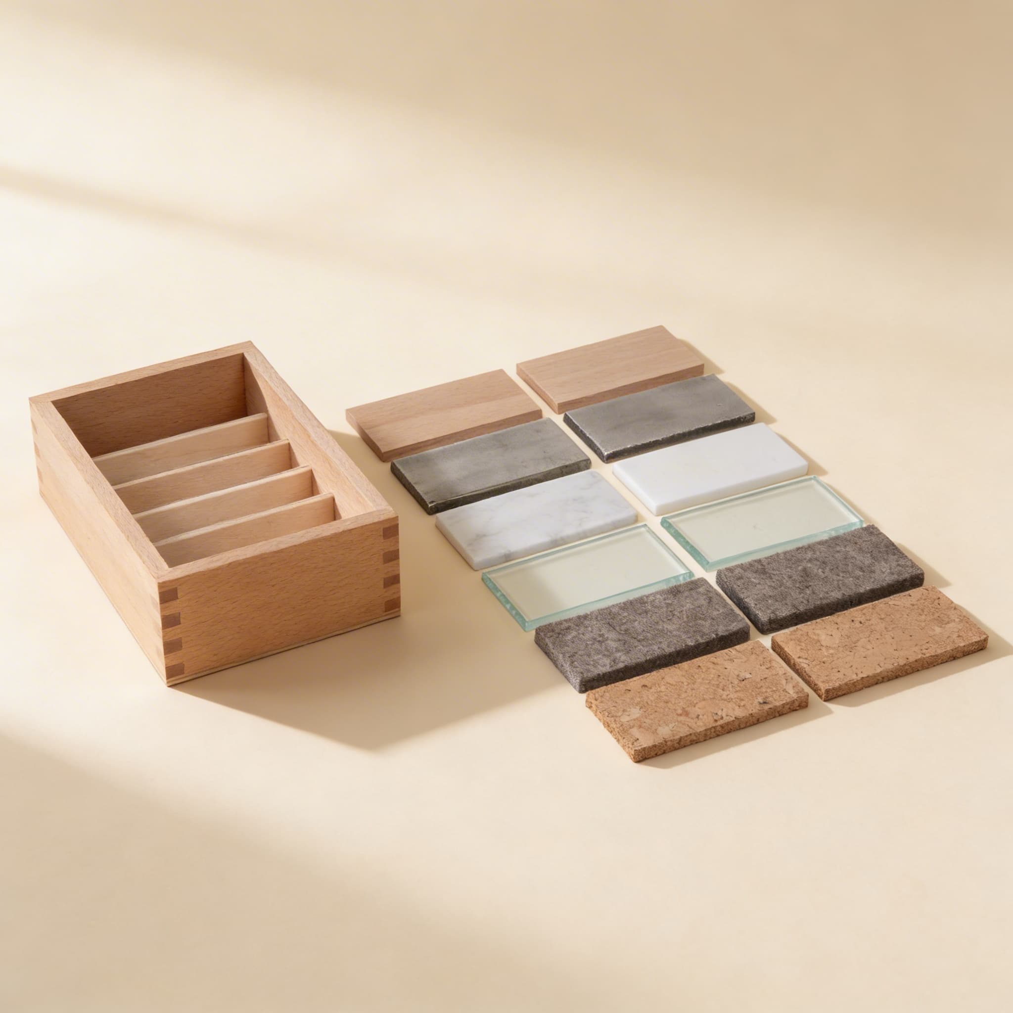 Thermoplatten — Temperaturdifferenzierung durch Berührung — Seitenansicht