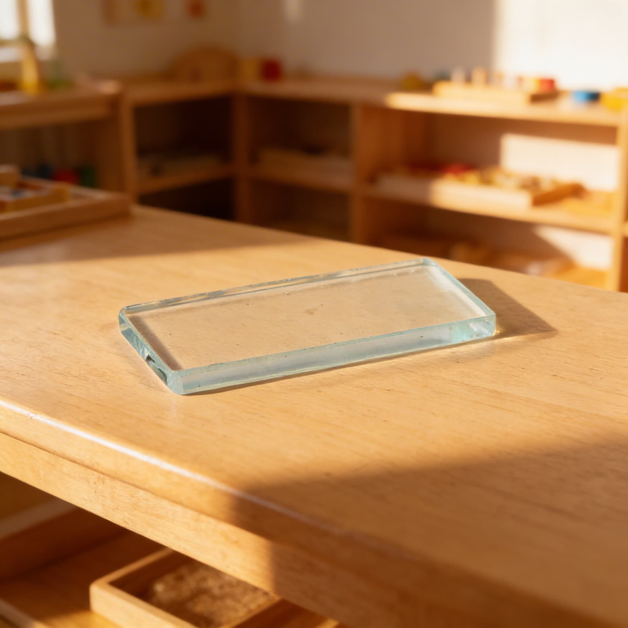 Wärmeplättchen — einzelnes Glasstück für thermische Wahrnehmung — Im Einsatz