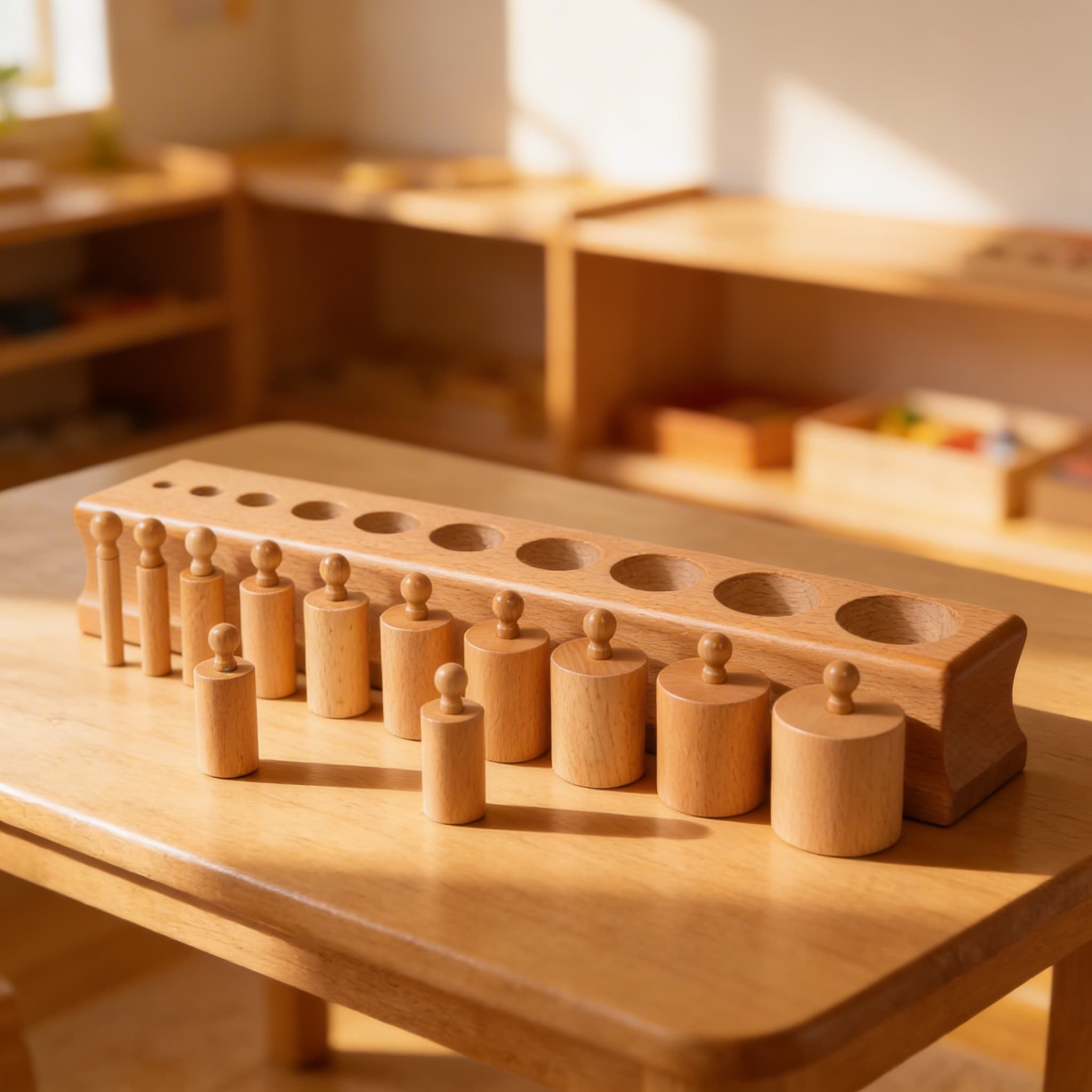 Zylinderblock Nr. 2 — Variierender Durchmesser, konstante Höhe — Im Einsatz