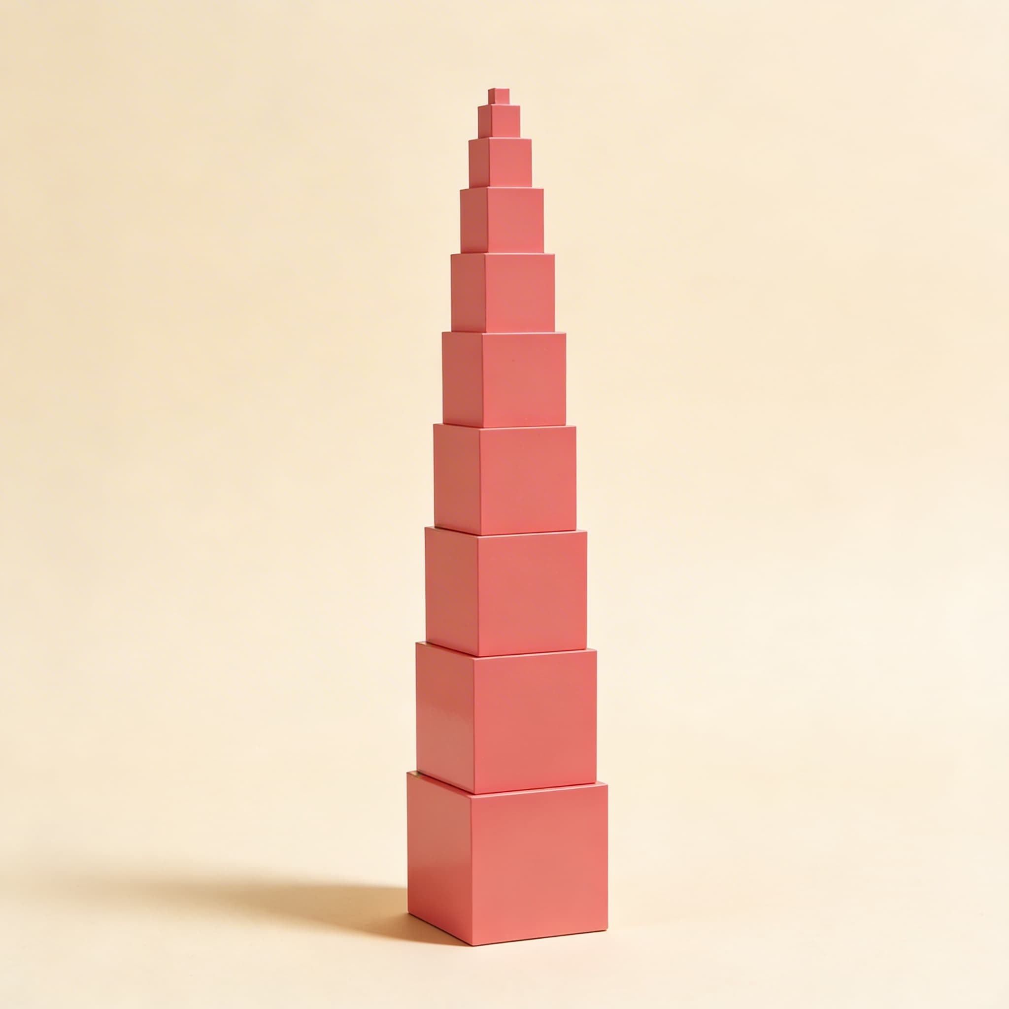 Rosa Turm — 10 Abgestufte Würfel für Visuelle Unterscheidung — Katalogansicht