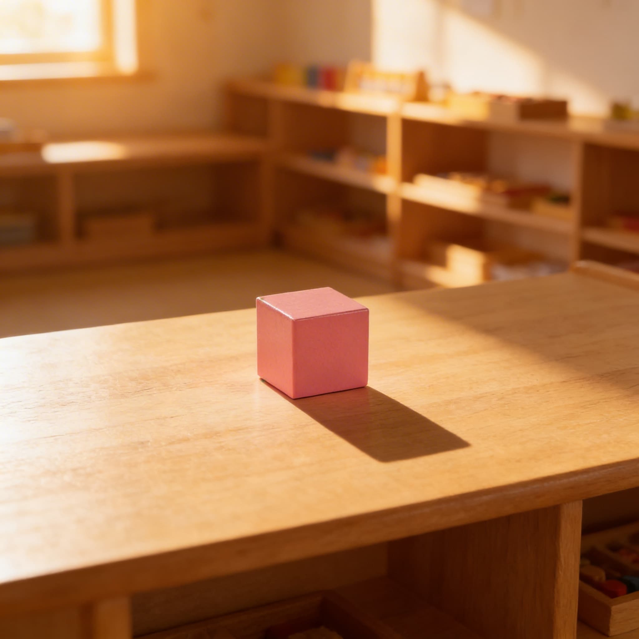 Rosa Turm: Würfel 2 X 2 X 2 cm — Im Einsatz