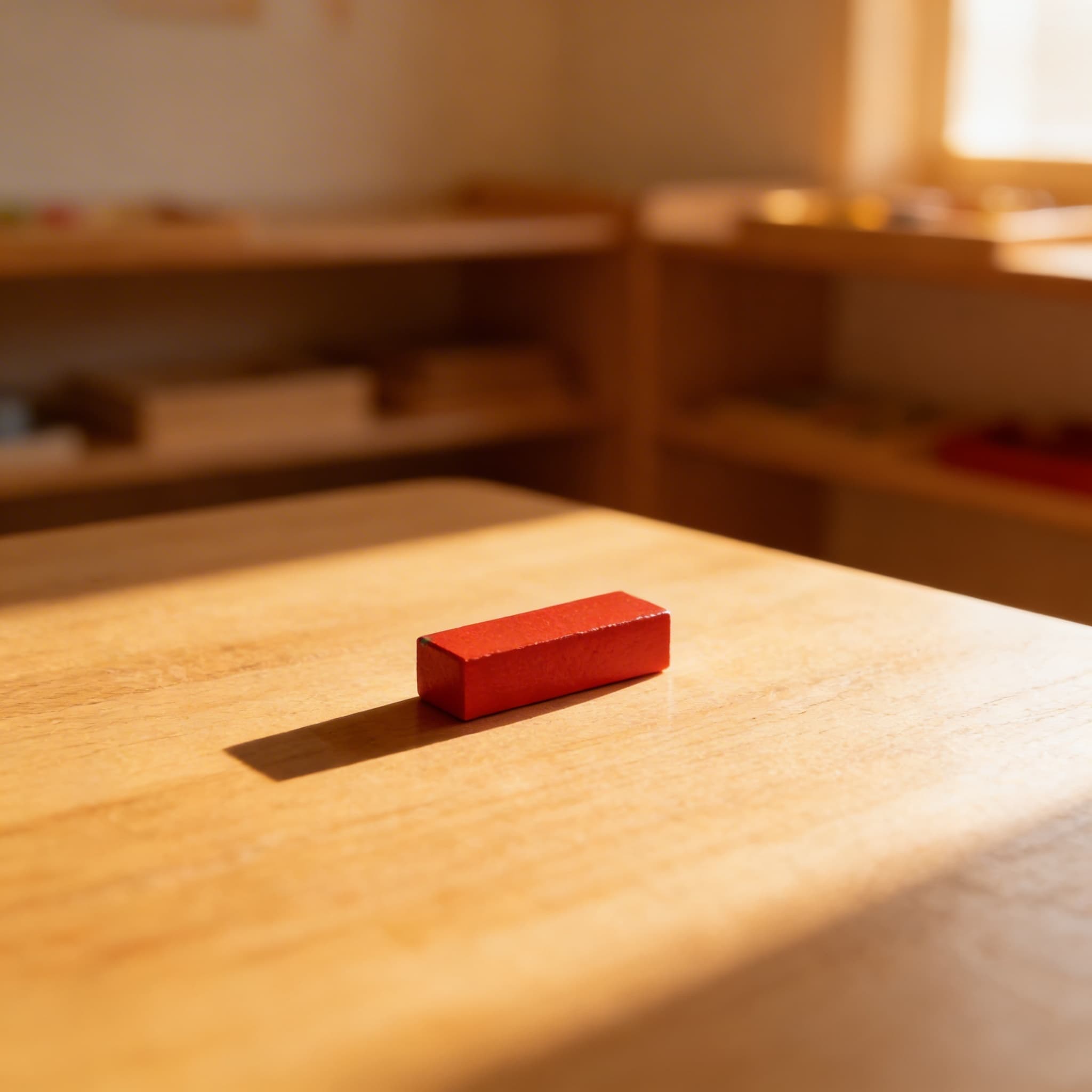 Rote Stange — 10cm Einzelteil zur Längenerkundung — Im Einsatz