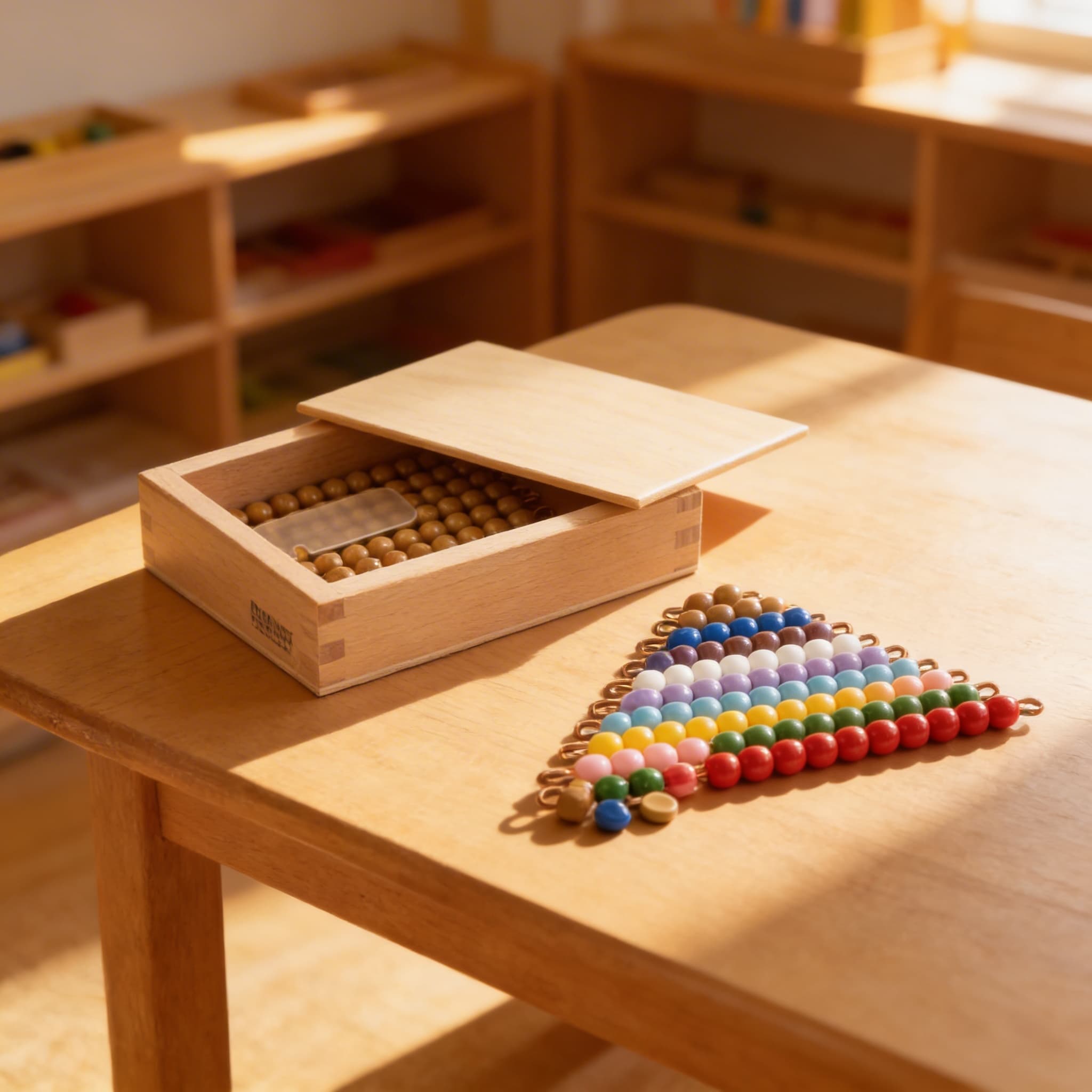 Teen Bead Box — Goldene Zehnerketten & Farbige Perlenstäbe — Im Einsatz