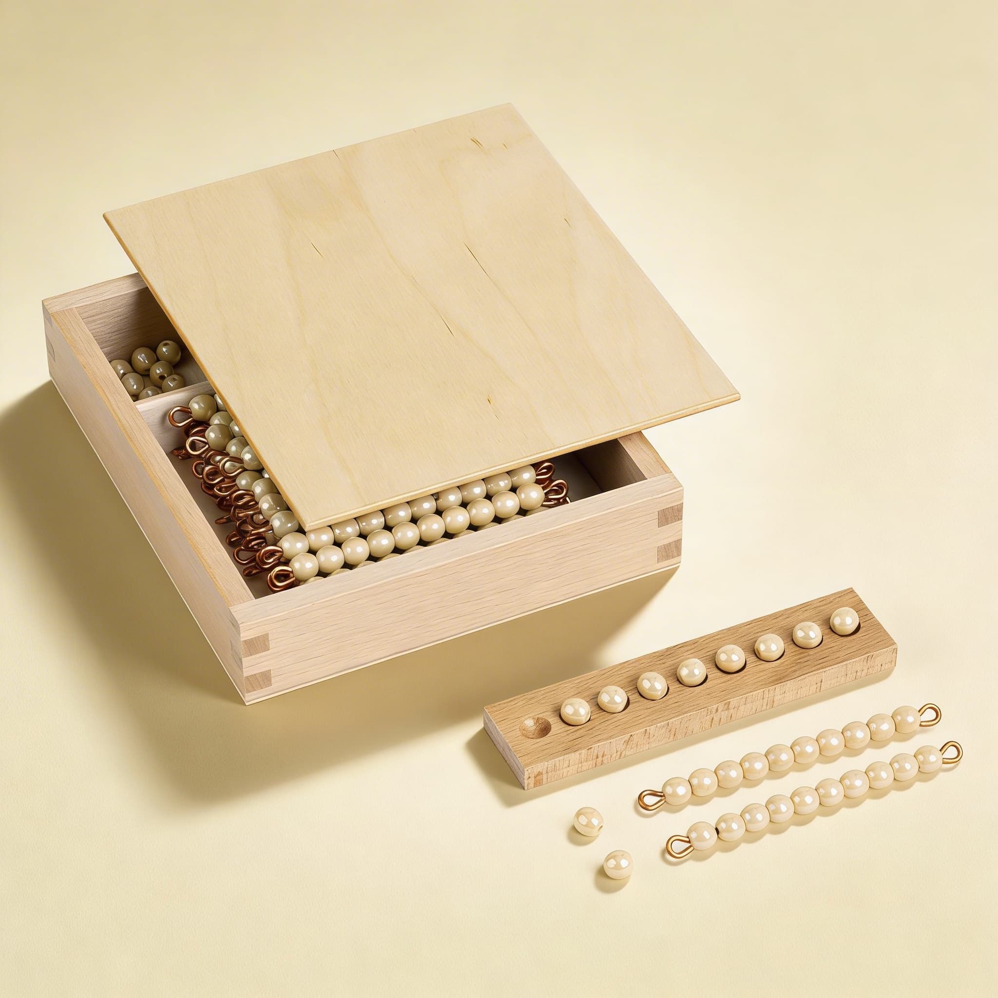 Zehnerperlenkasten — Glasperlen-Stäbe für Dezimalsystem-Einführung — Katalogansicht