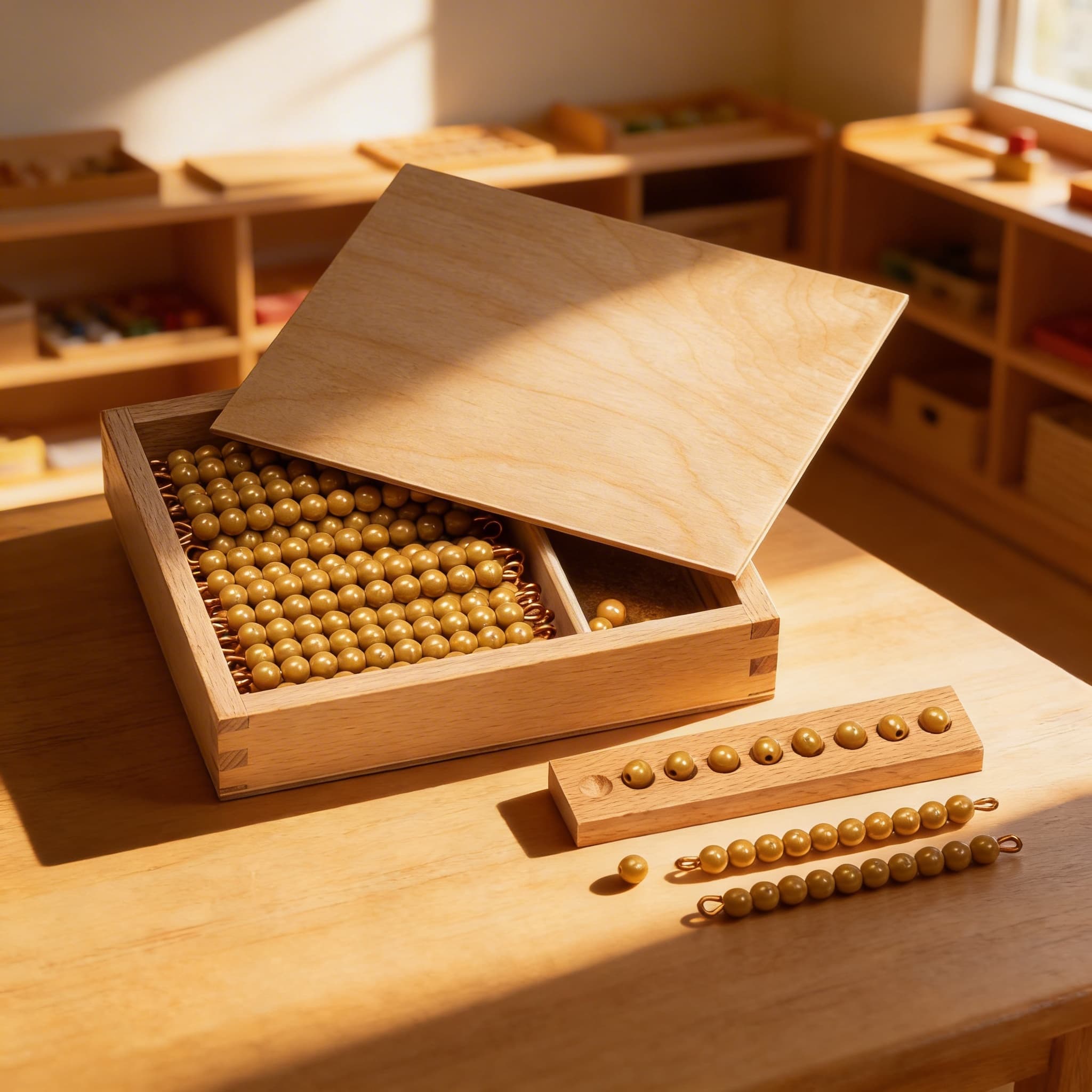 Zehnerperlenkiste — Einzelne Nylonperlen für Dezimalsystem — Im Einsatz