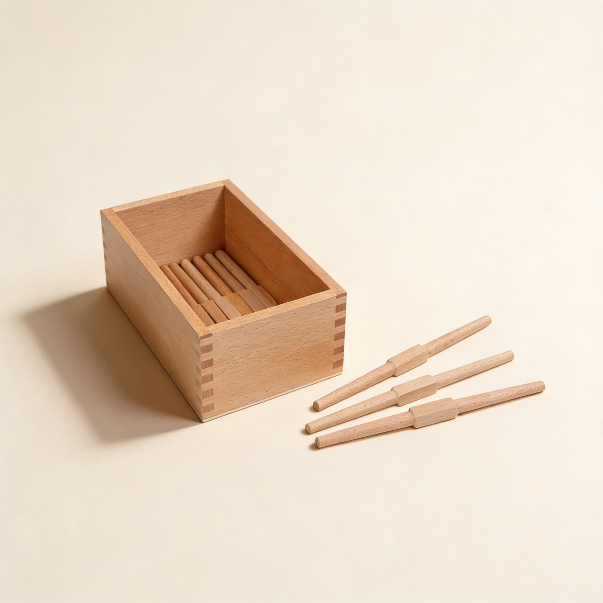 Spindel-Box — Holzaufbewahrung für lose Zählspindeln — Katalogansicht