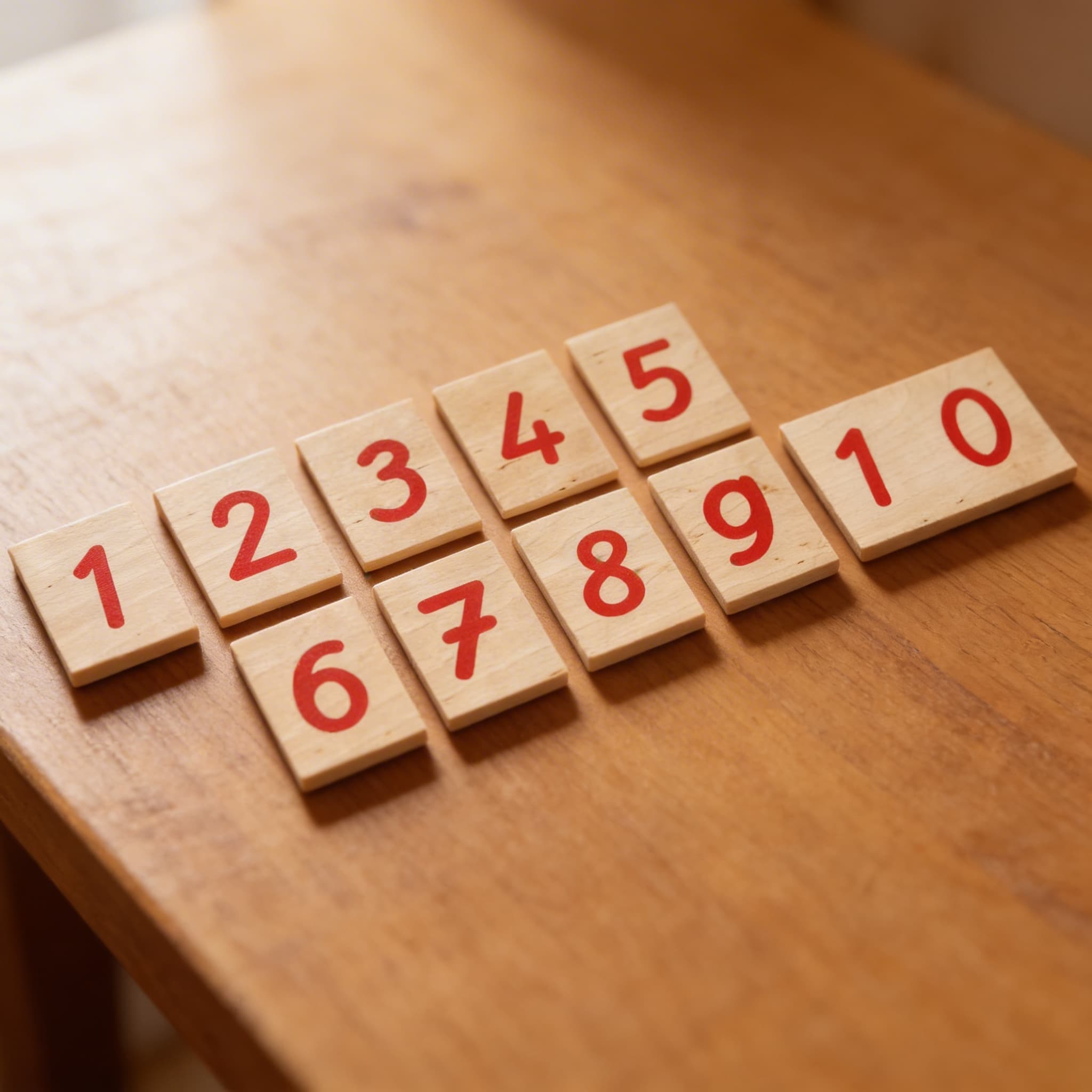 Gedruckte Ziffern — Detailansicht