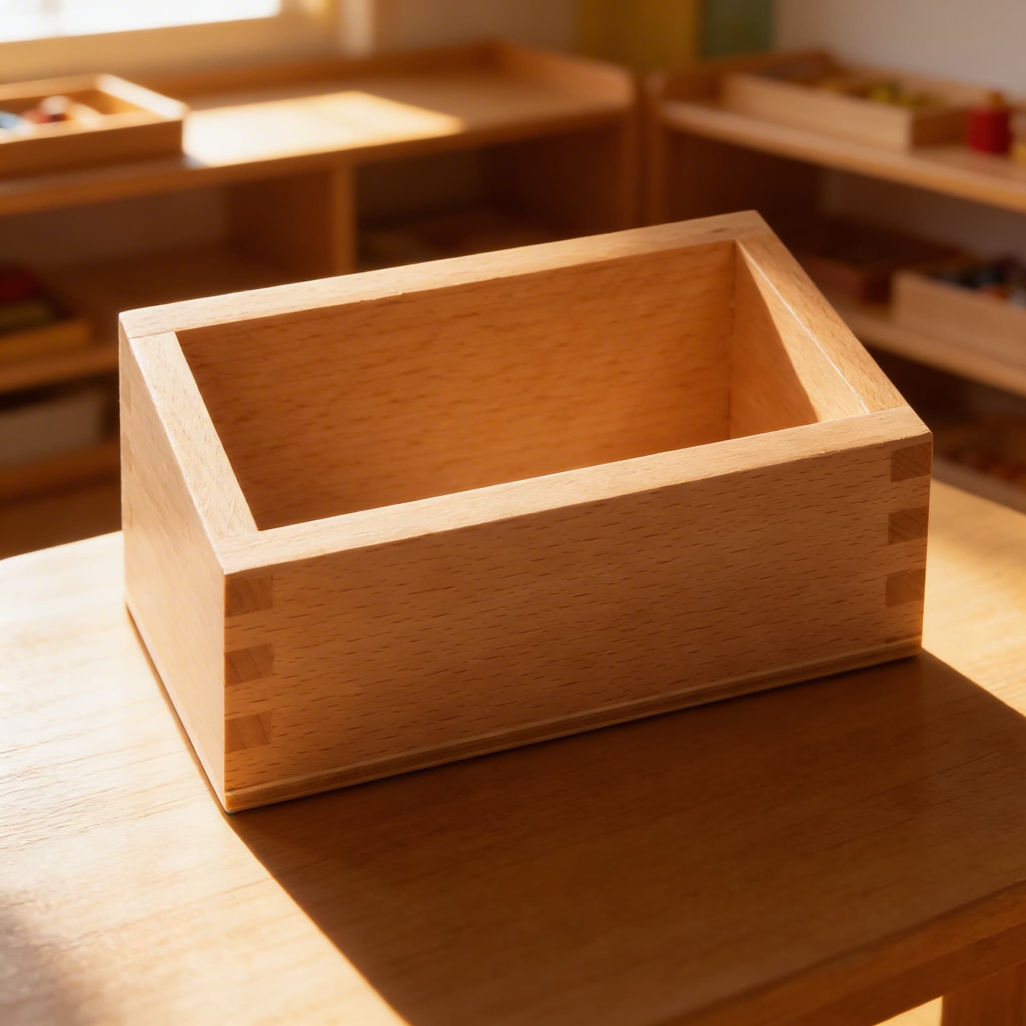 Ausgeschnittene Ziffern Box — Holzorganisator mit Schwalbenschwanz — Im Einsatz