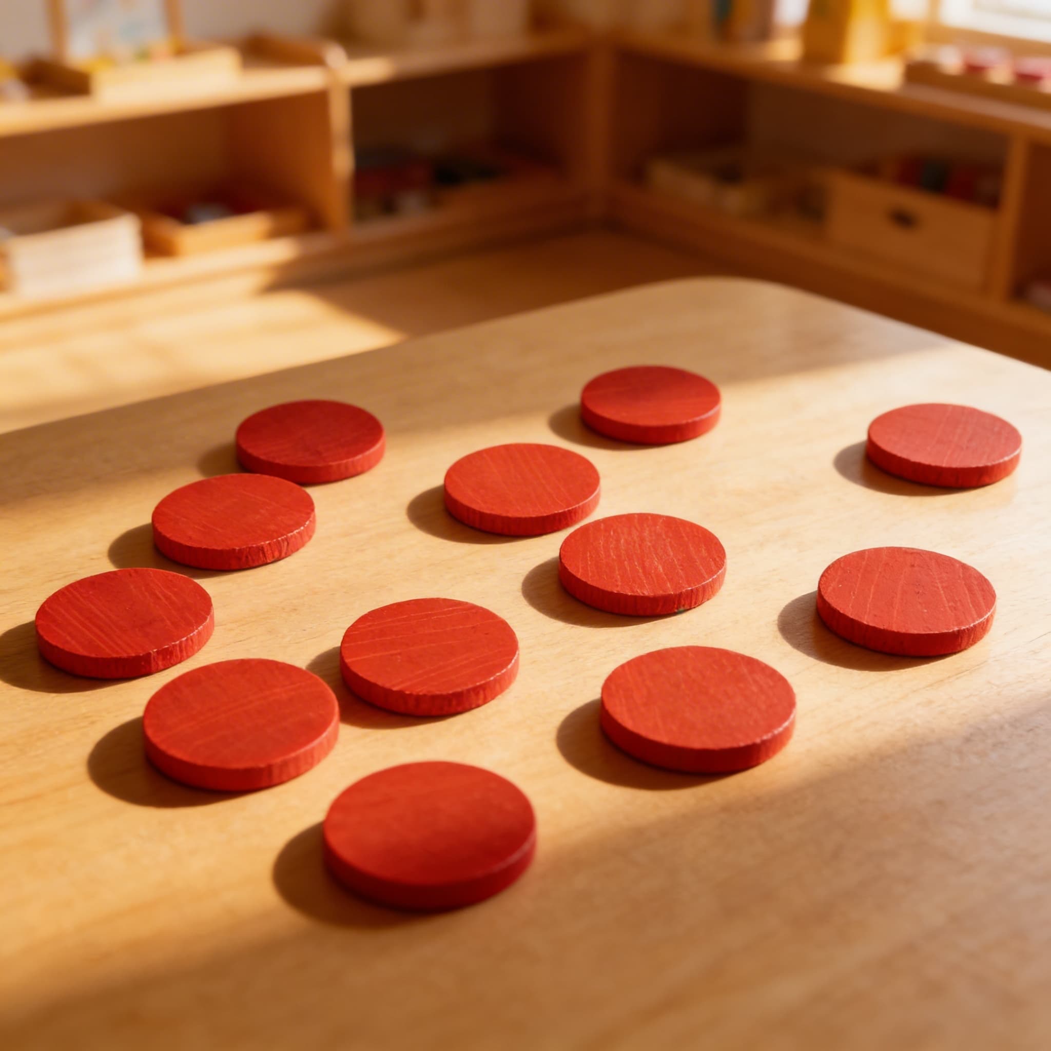 Zählplättchen Rot (100) — Im Einsatz