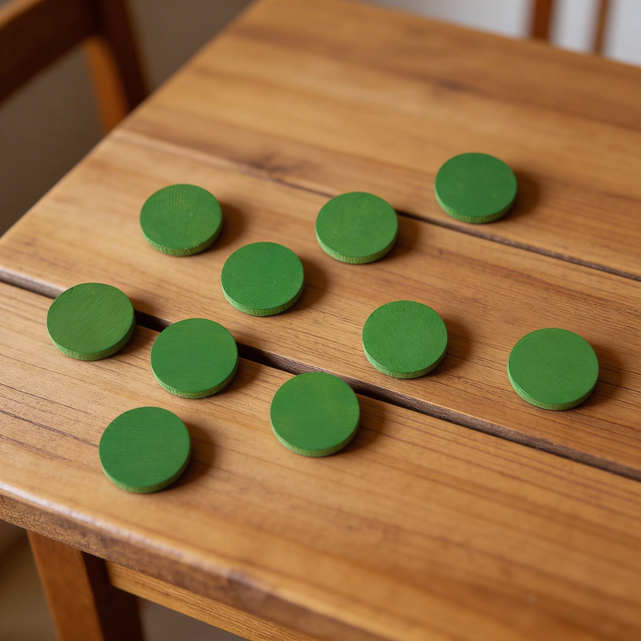 Zählsteine Grün (100) — Detailansicht