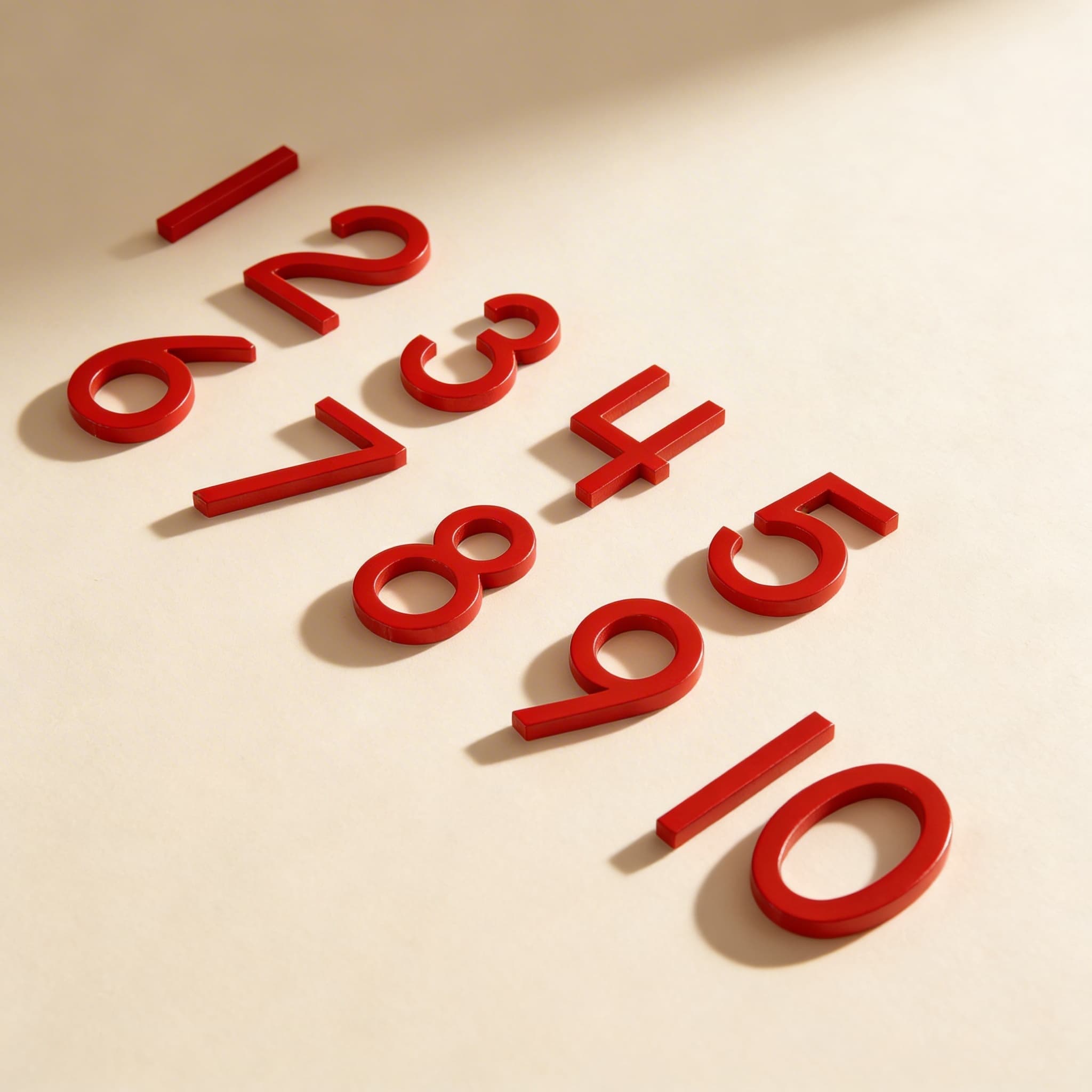 Ausgeschnittene Ziffern: US-Version — Seitenansicht