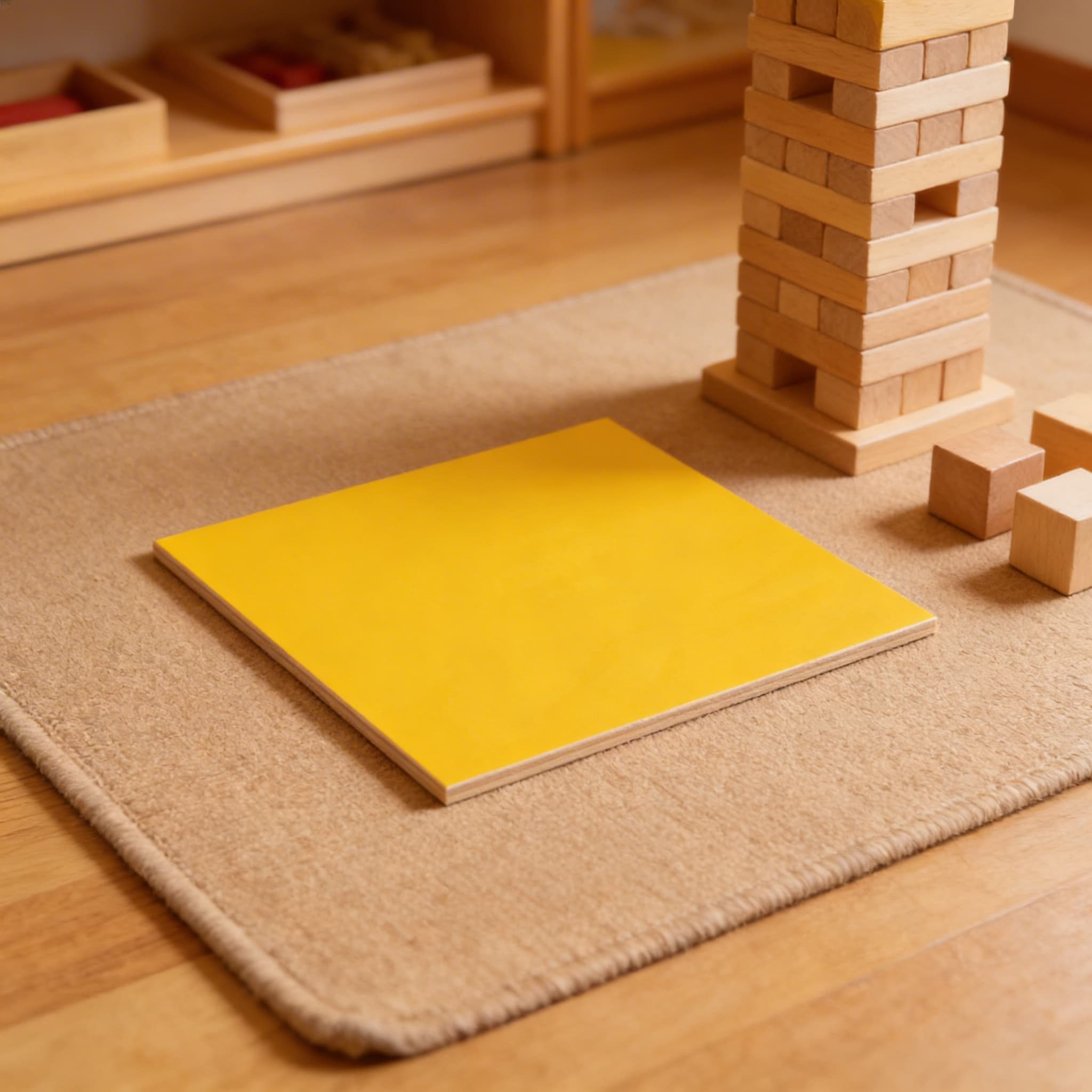 Geometrische Kommode Blanko-Einsatz — Gelbe Nachzeichenfläche — Detailansicht