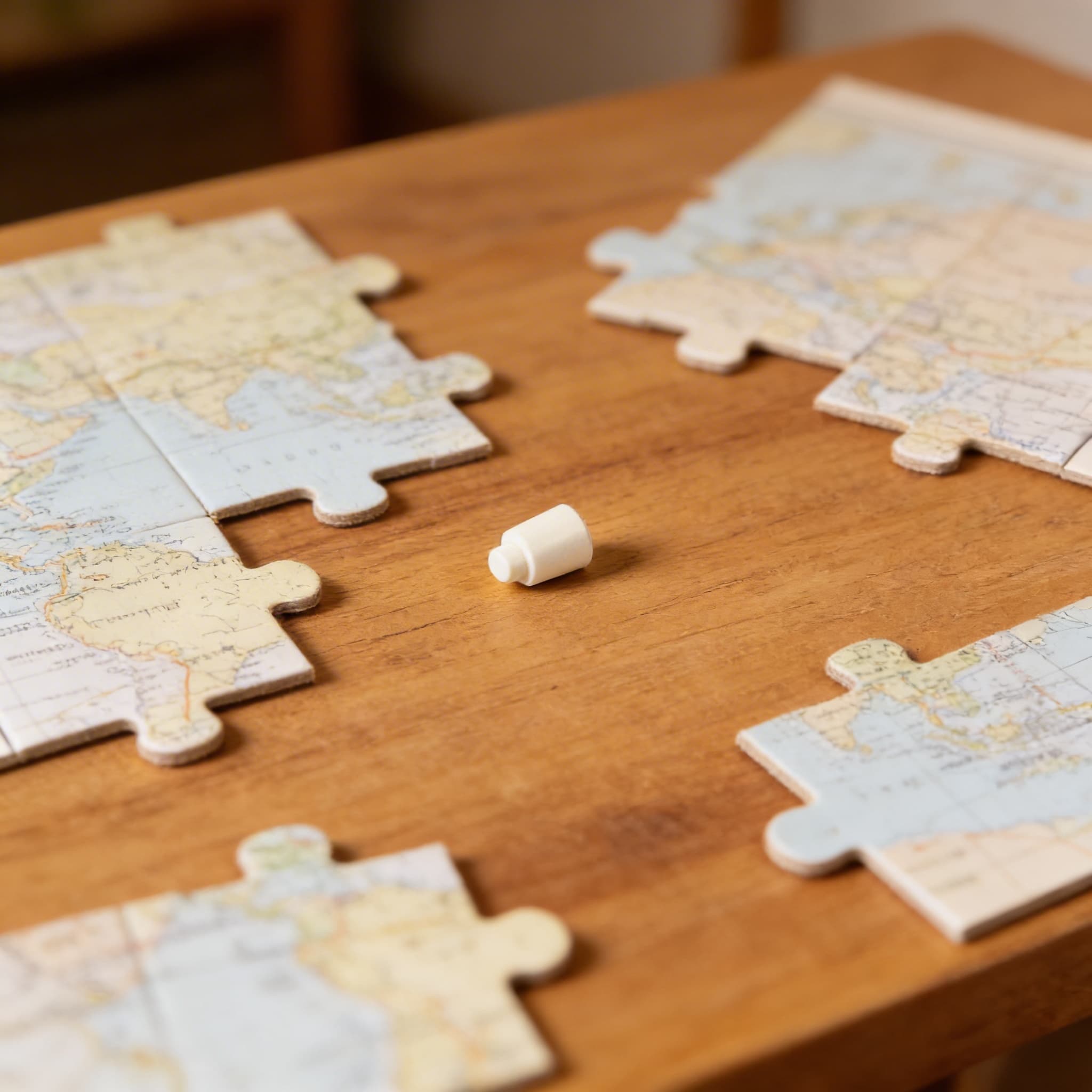 Weiße Knöpfe: Für Karten / Einsätze / Puzzles (1) — Detailansicht