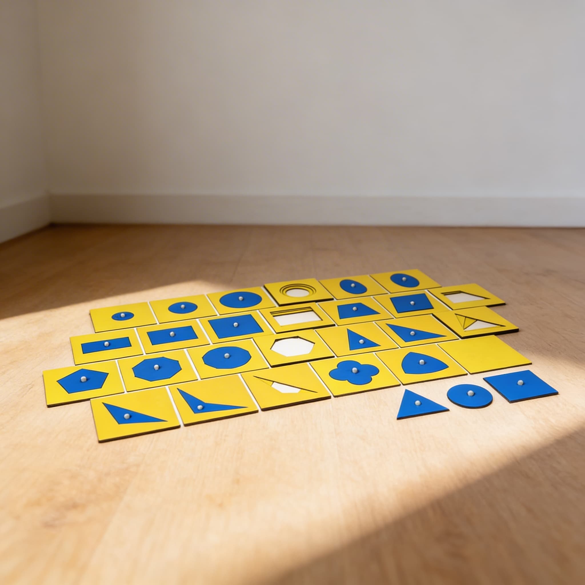 Geometriekommode-Karten — 35 blaue Formenkarten zum visuellen Zuordnen — Katalogansicht