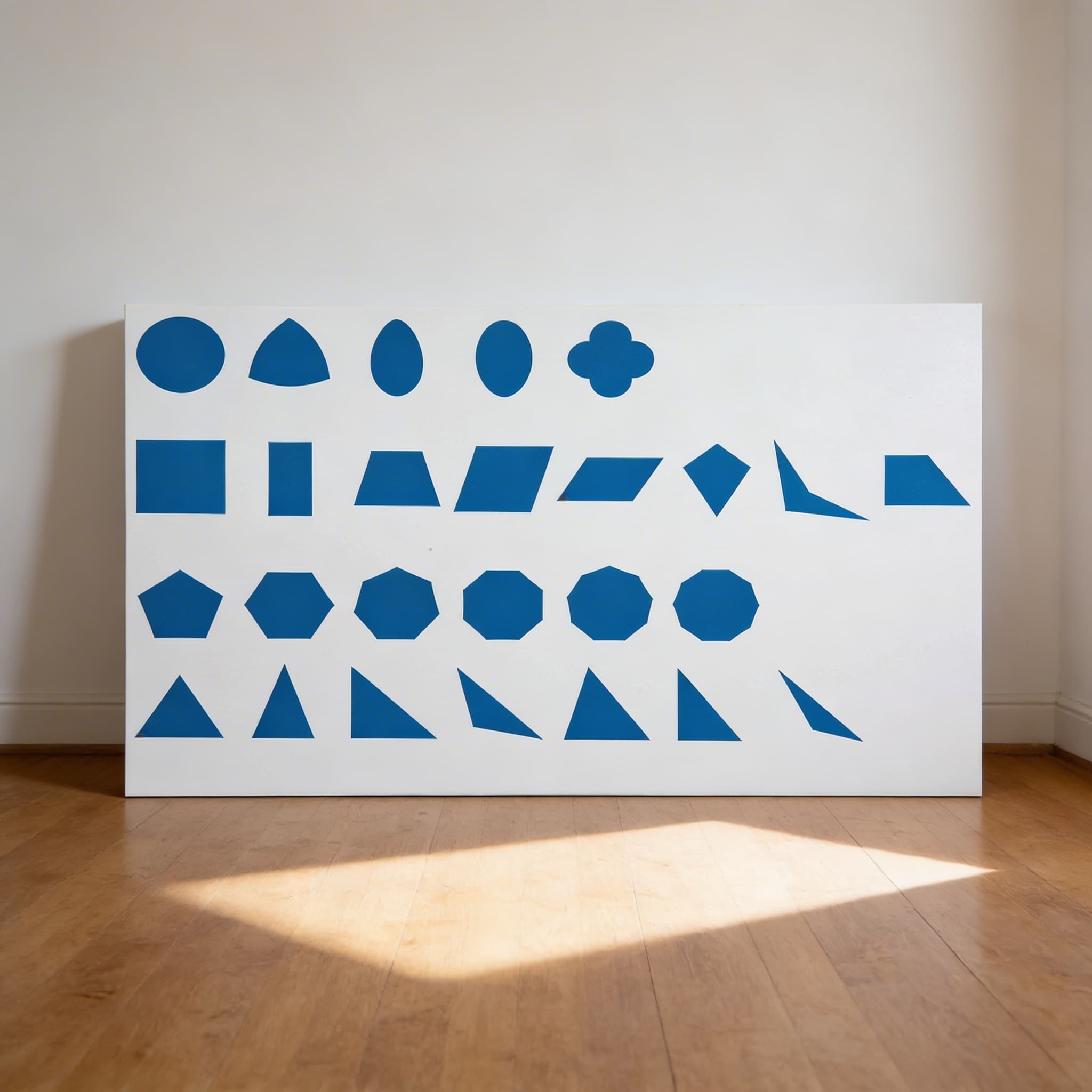 Geometrische Kommode Kontrolltafel — 28 Formen Referenzführer — Katalogansicht