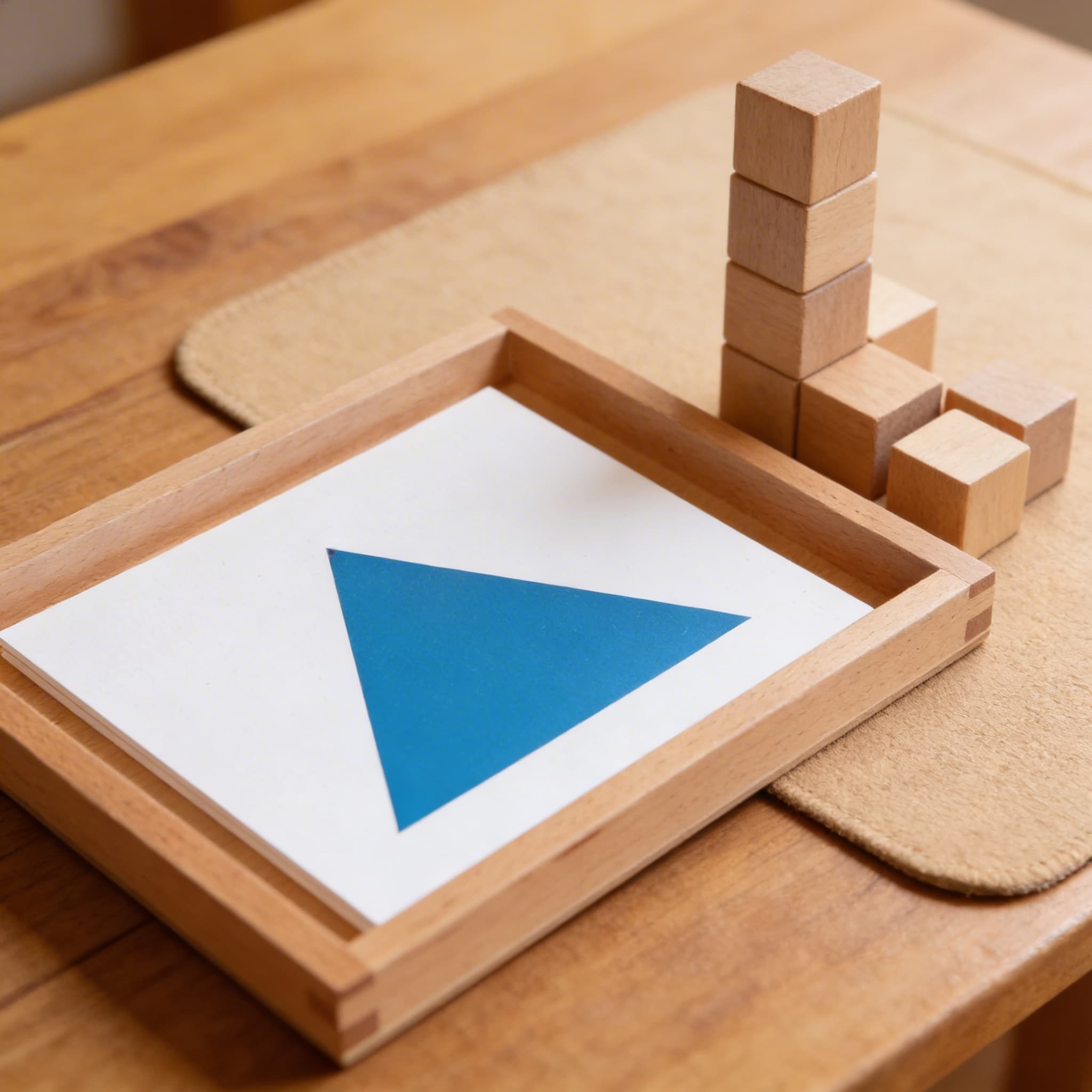 Geometrische Formen-Karten Tablett — Visuelle Formpräsentation — Detailansicht