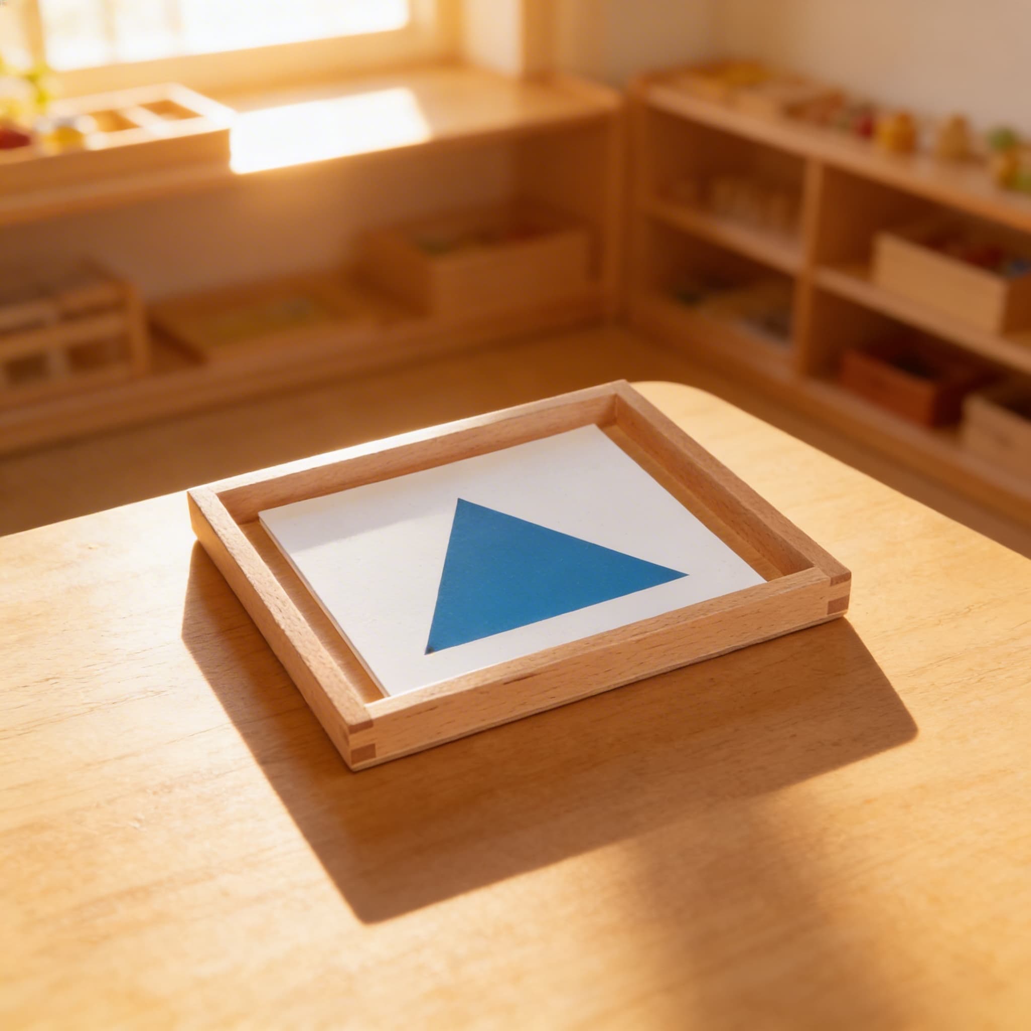 Geometrische Formen-Karten Tablett — Visuelle Formpräsentation — Im Einsatz