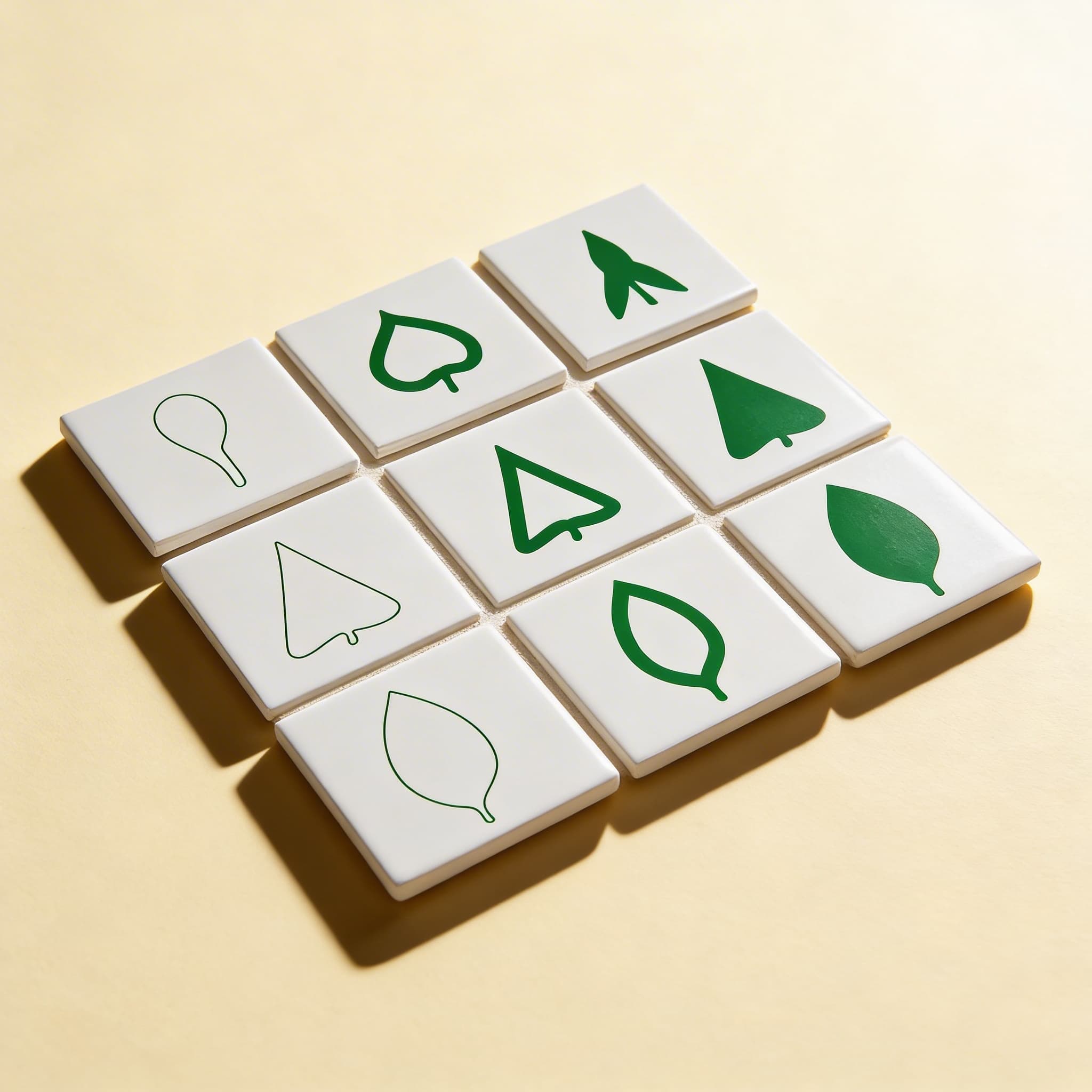 Blattkarten — Botanische Klassifikation — Ansicht 2