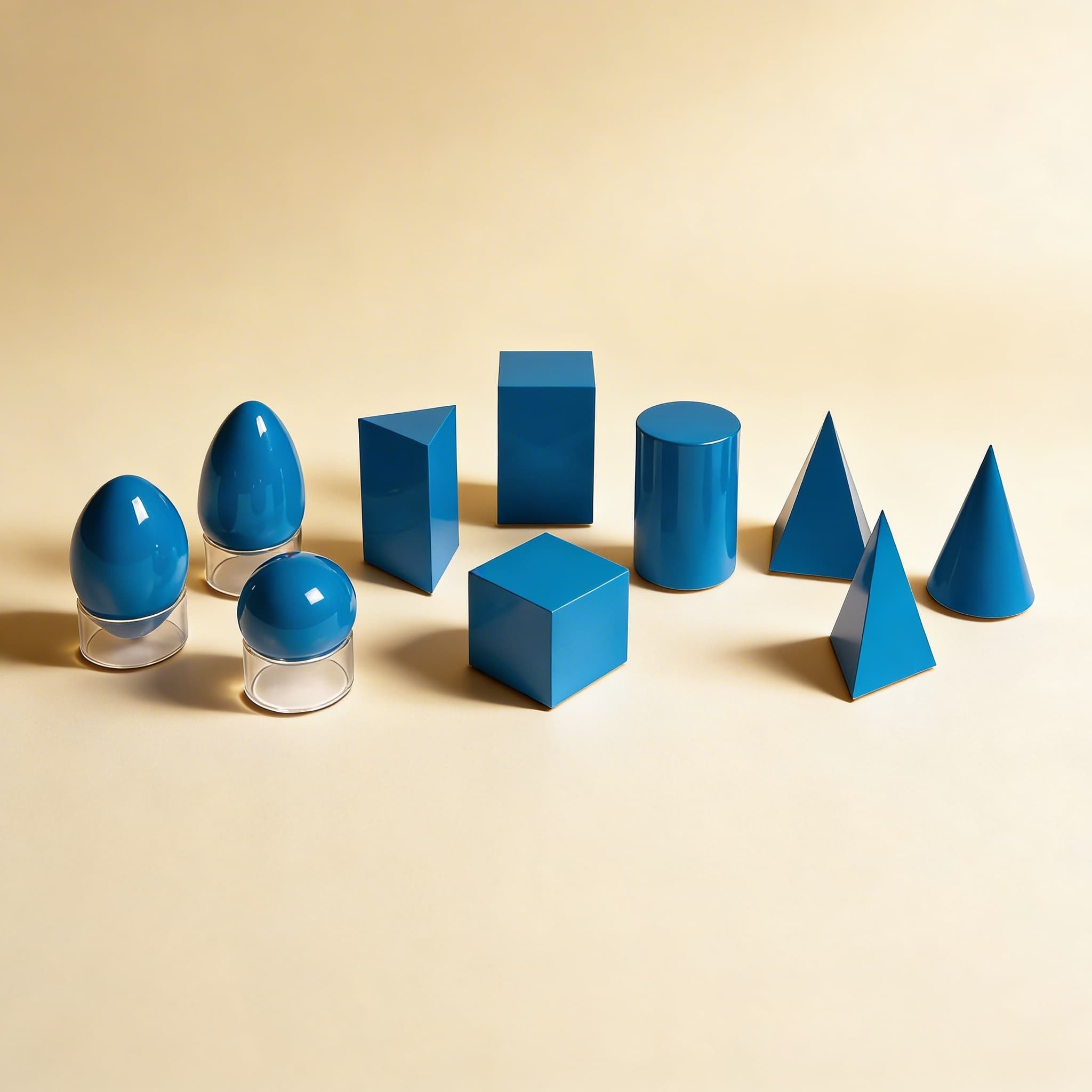 Geometrische Körper — Zehn 3D-Formen für taktile Formerkundung — Katalogansicht