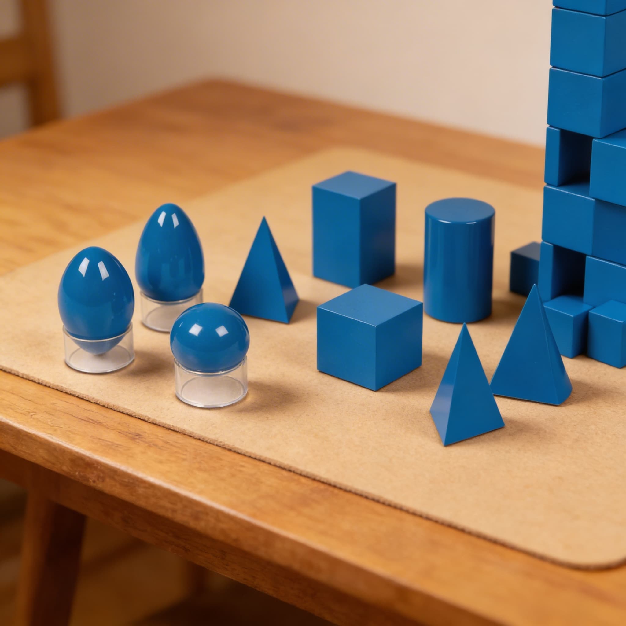 Geometrische Körper — Zehn 3D-Formen für taktile Formerkundung — Detailansicht