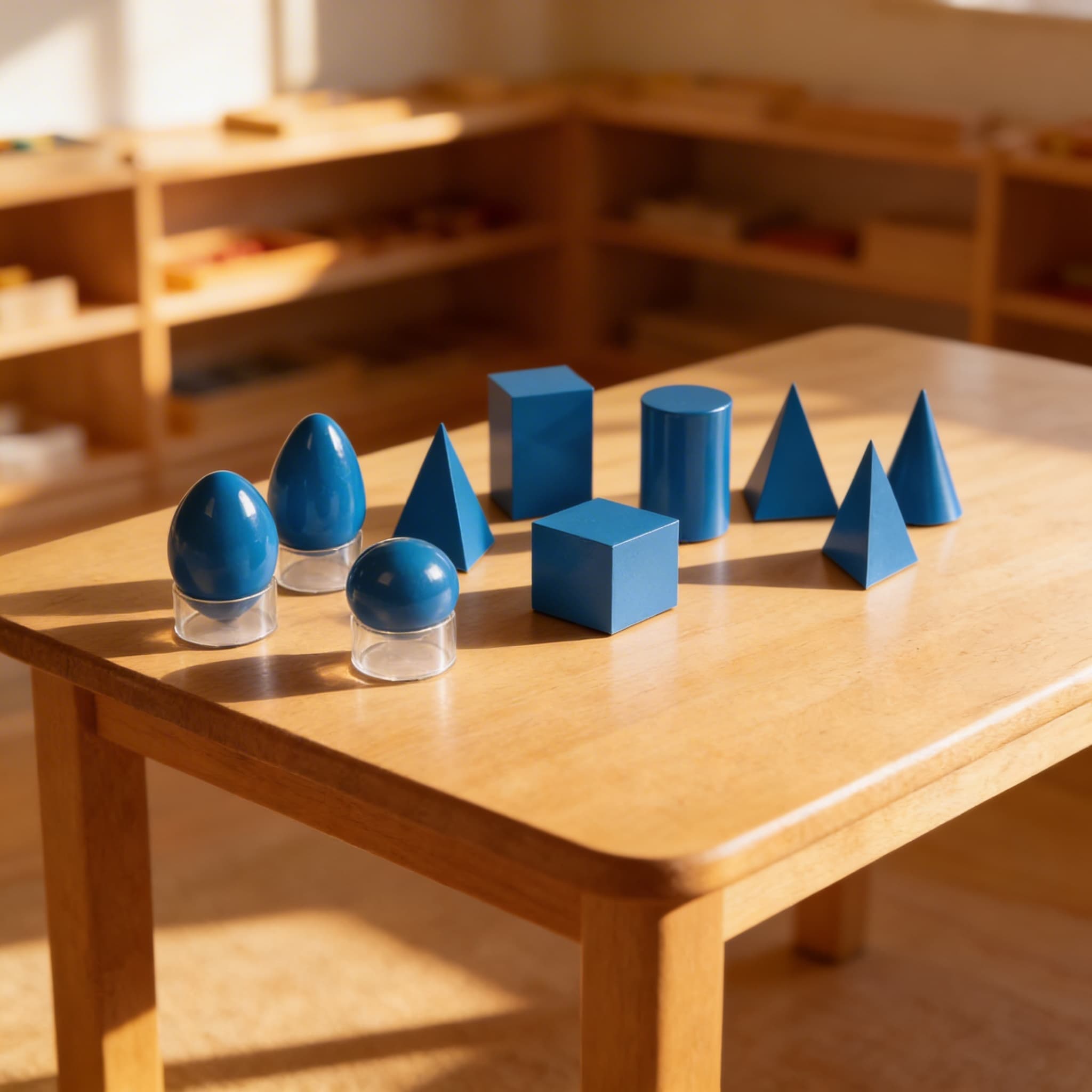 Geometrische Körper — Zehn 3D-Formen für taktile Formerkundung — Im Einsatz