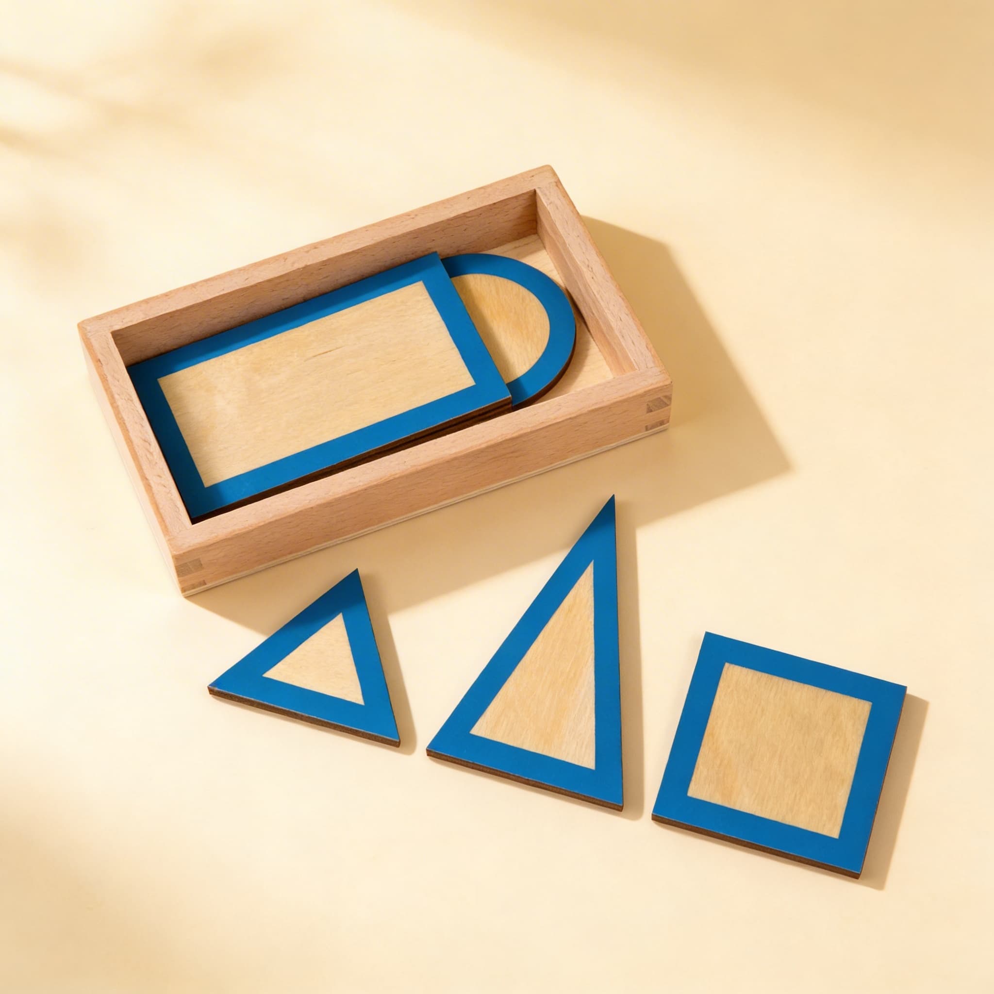 Geometrische Ebene Figuren — Flache Formen zur Diskriminierung — Seitenansicht