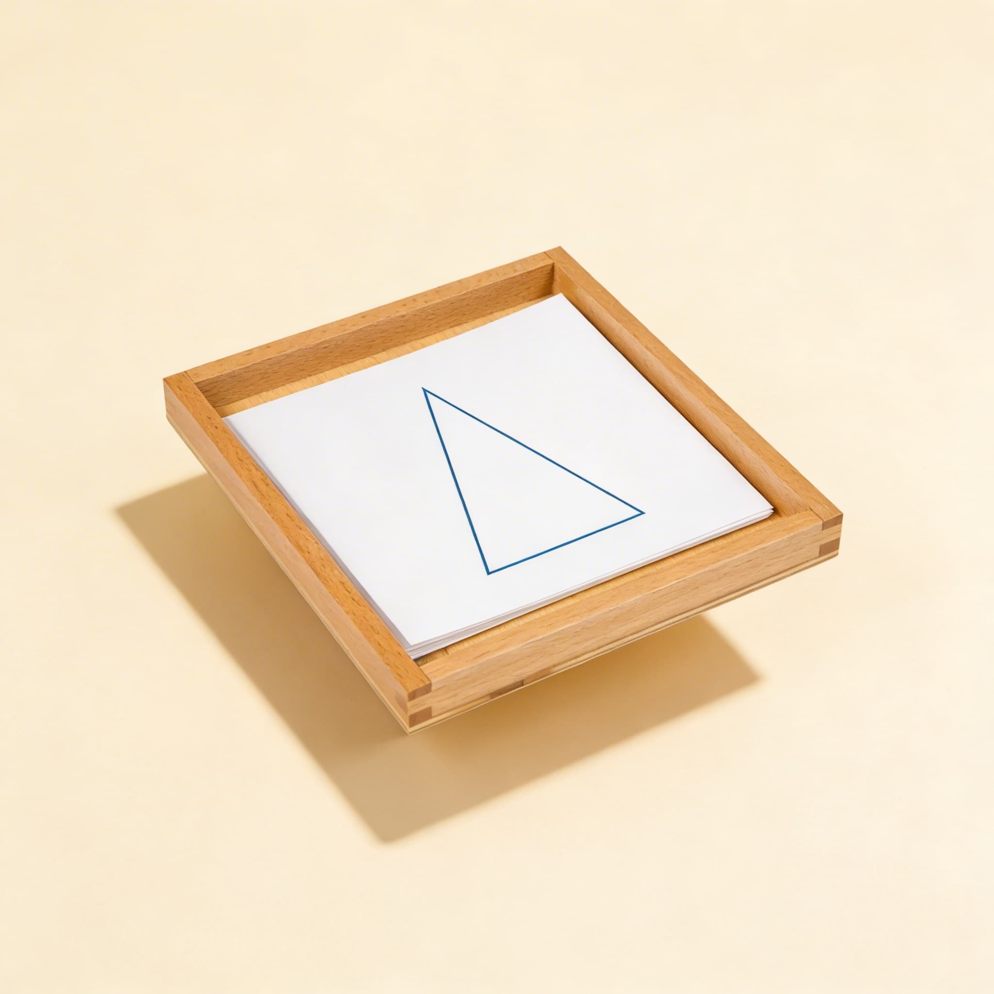 Geometriekarten — Grundformen-Erkennung mit blauem Dreieck — Katalogansicht