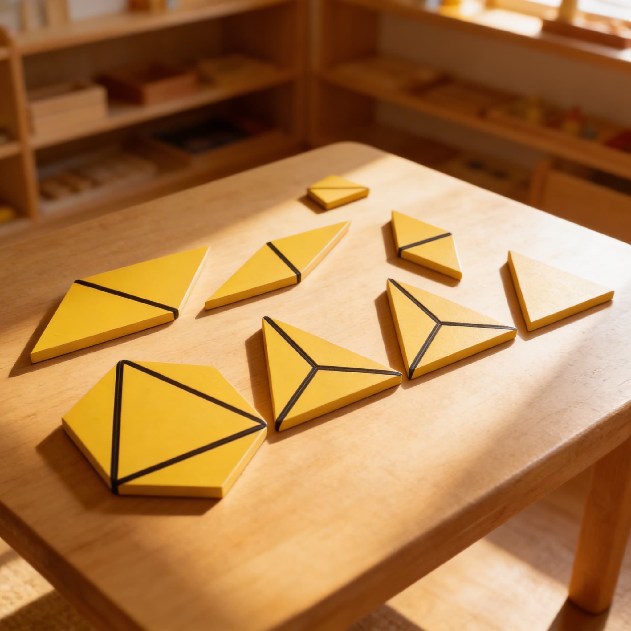 Satz gelber konstruktiver Dreiecke — Im Einsatz