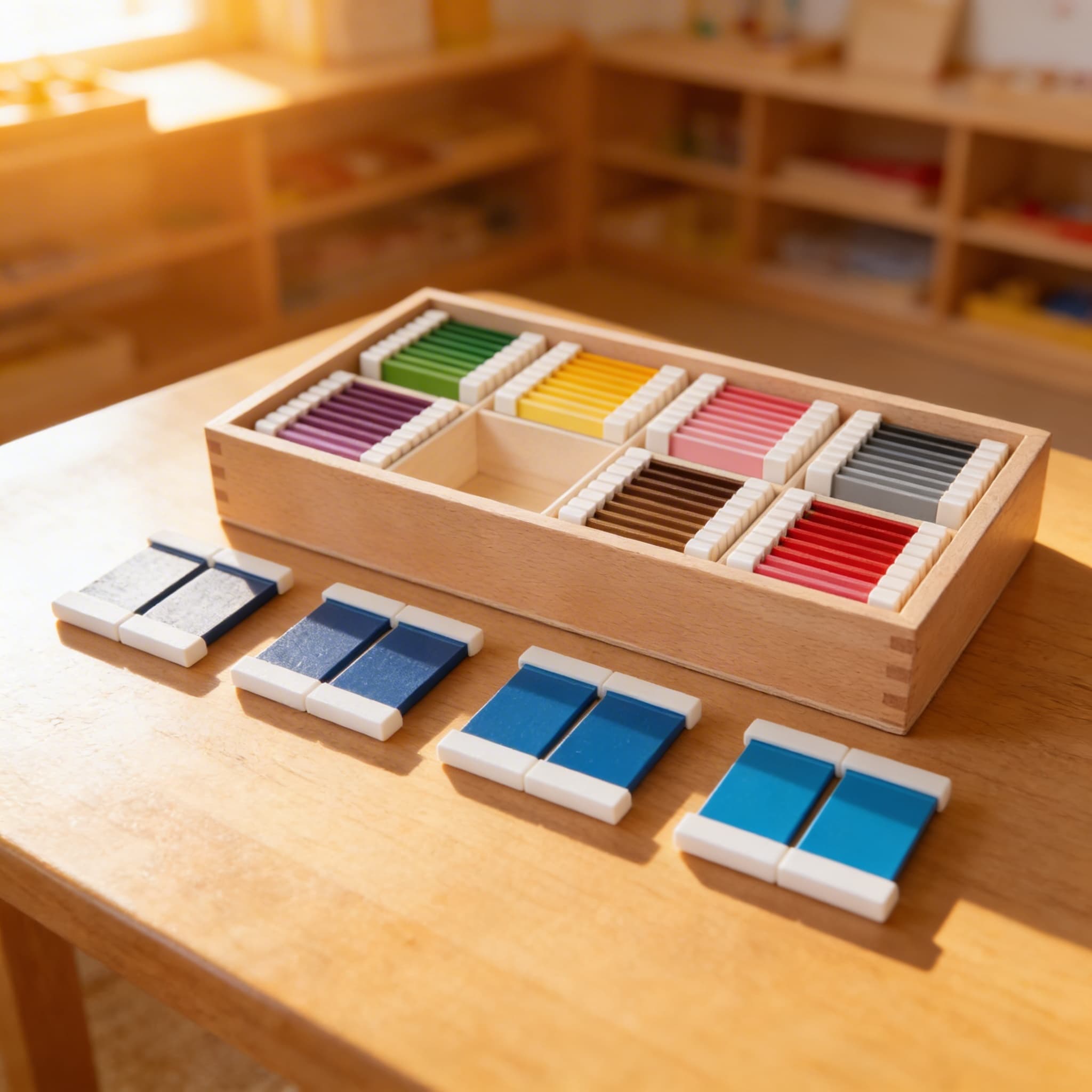 Farbkasten — 32 Tablettenpaare für erweiterte Farbunterscheidung — Im Einsatz