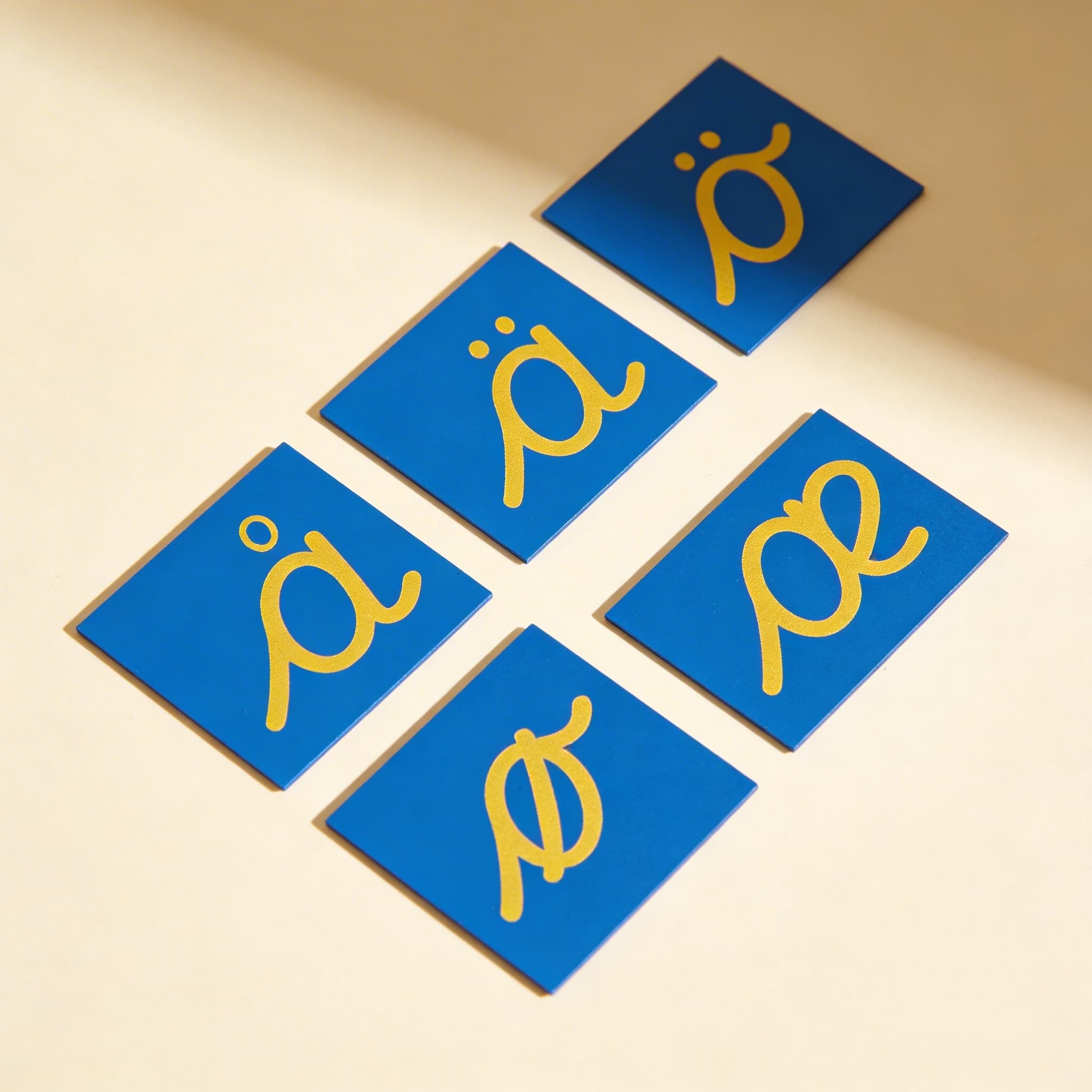 Brusná písmena: Severské psací — doplňková sada — Boční pohled