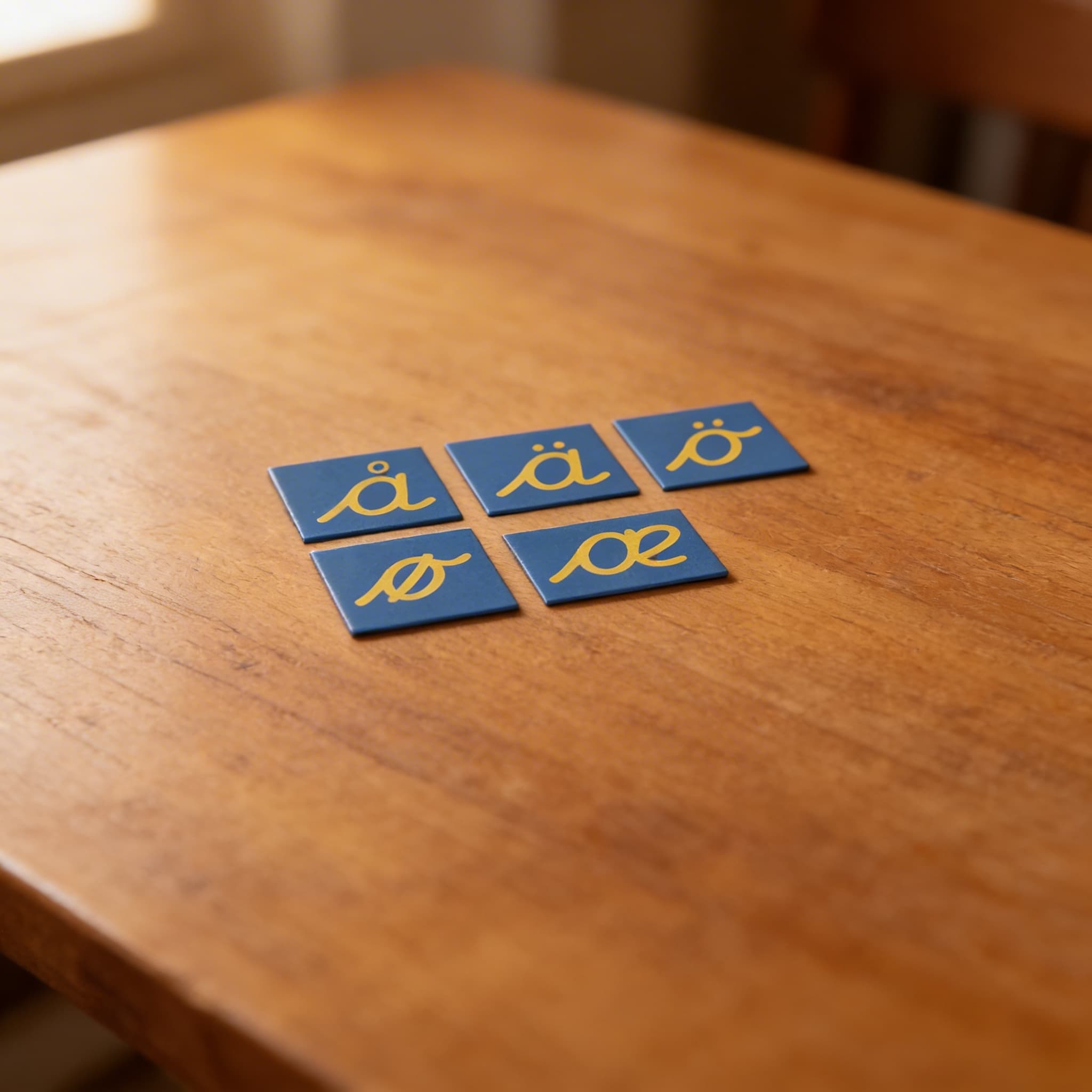 Brusná písmena: Severské psací — doplňková sada — Detailní pohled