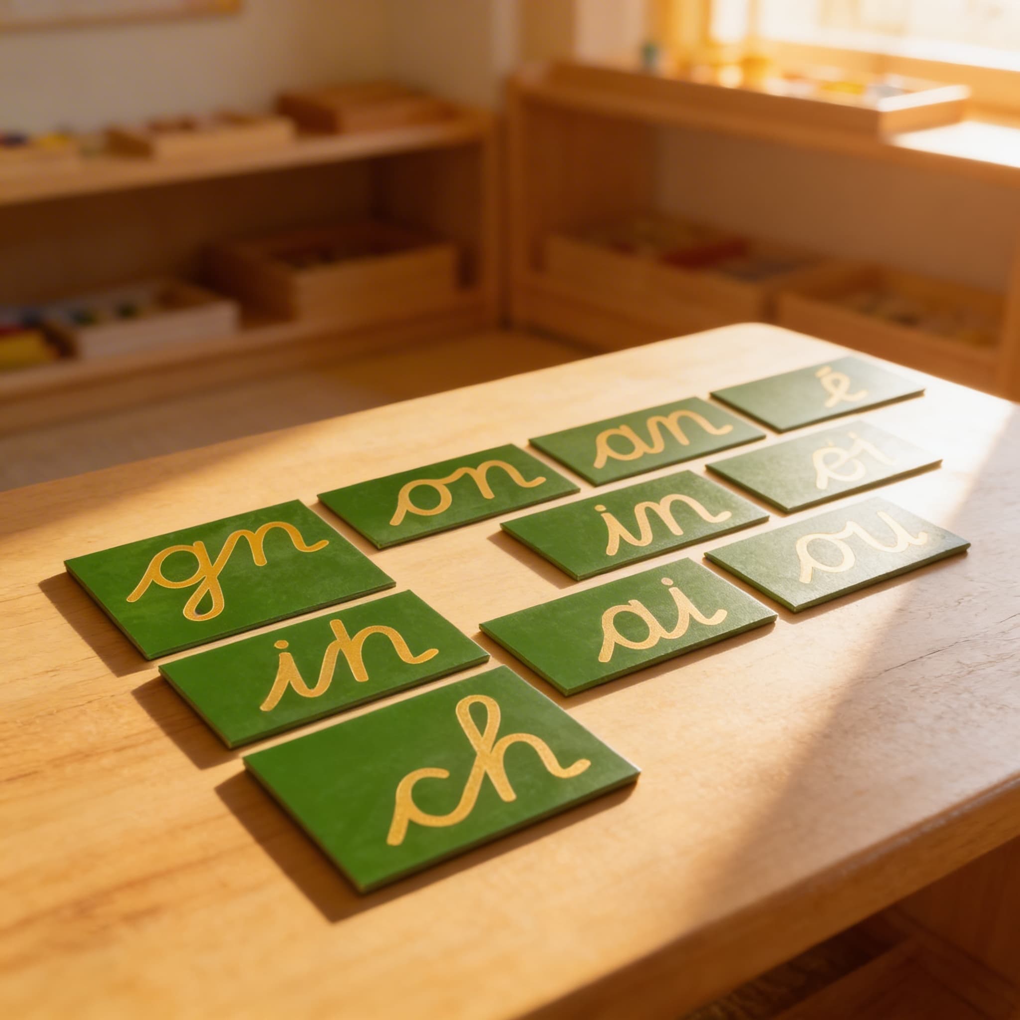 Dvojitá brusná písmena: Francouzské psací — Při použití