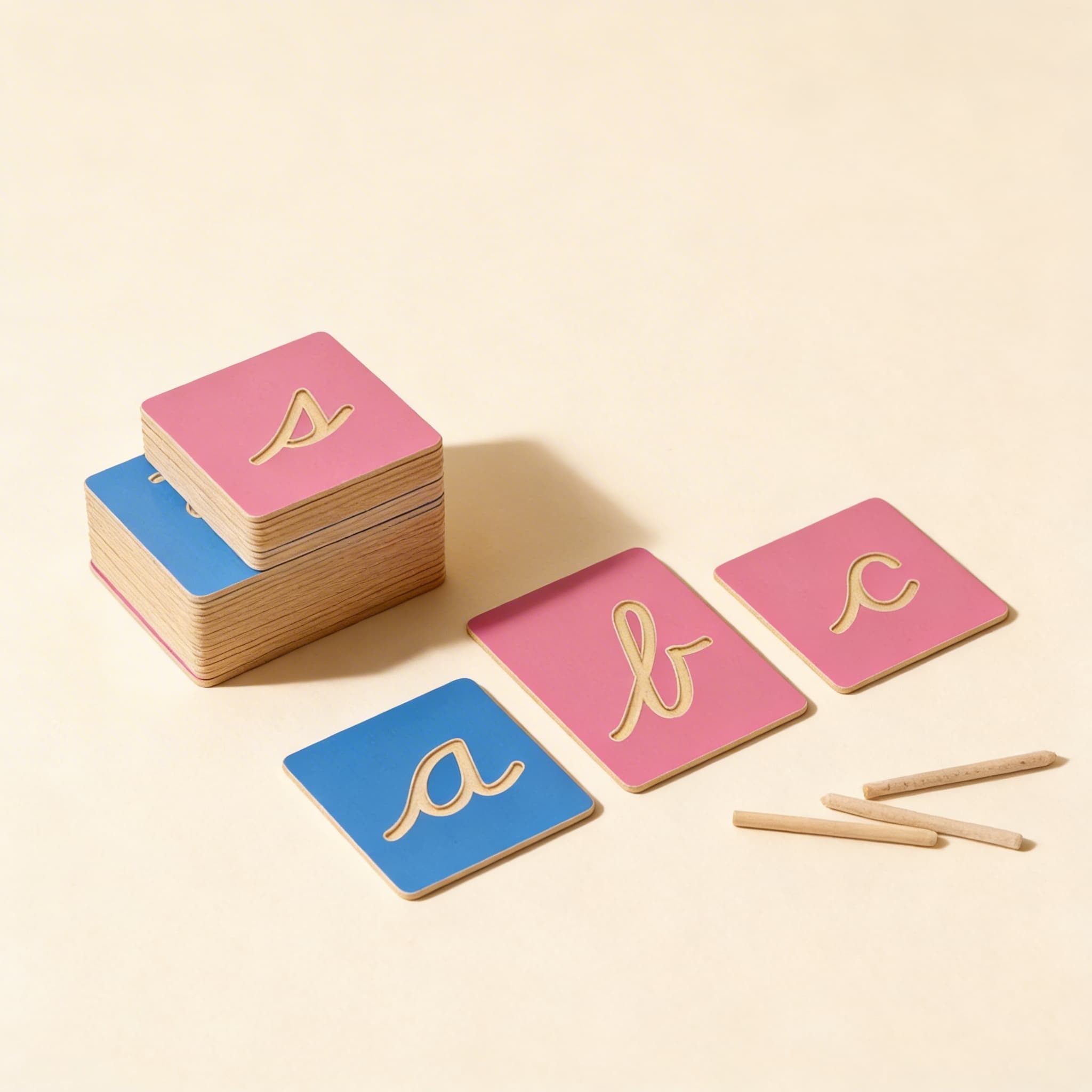 Duté tvary písmen: Americké psací — Boční pohled