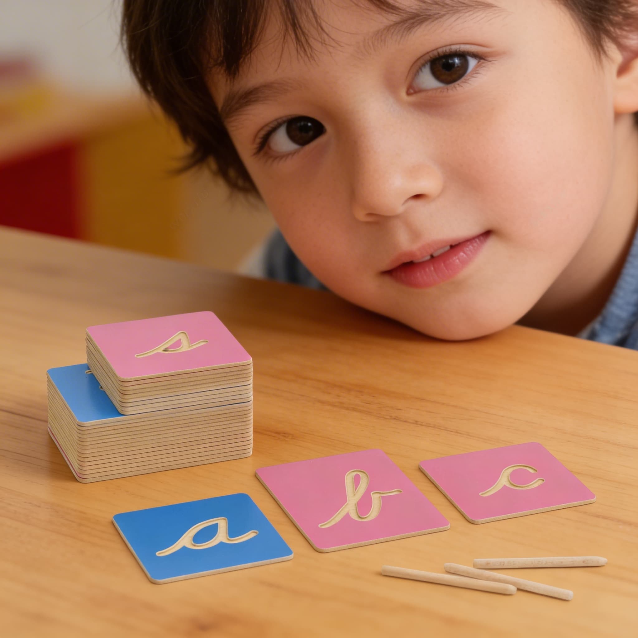 Duté tvary písmen: Americké psací — Detailní pohled