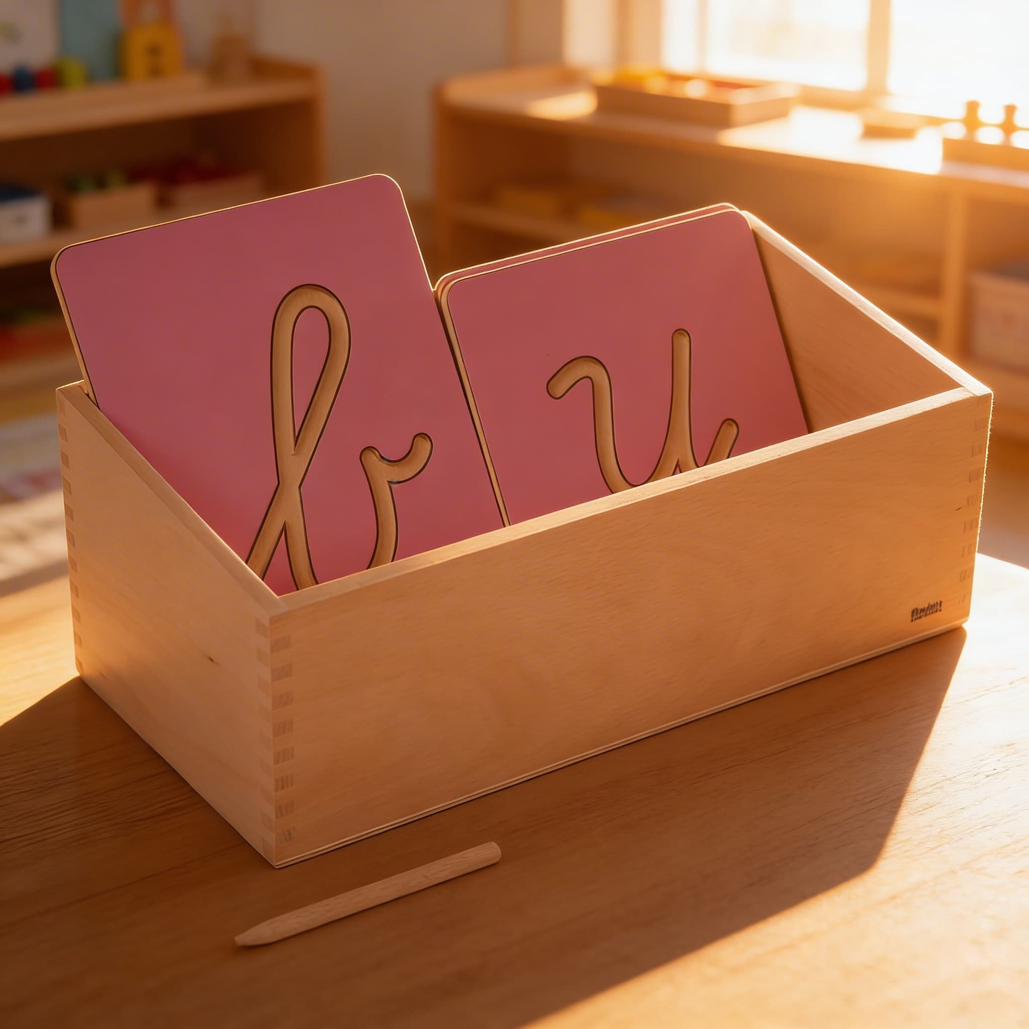 Hohle Buchstabenformen — Taktile Schreibvorbereitung — Im Einsatz