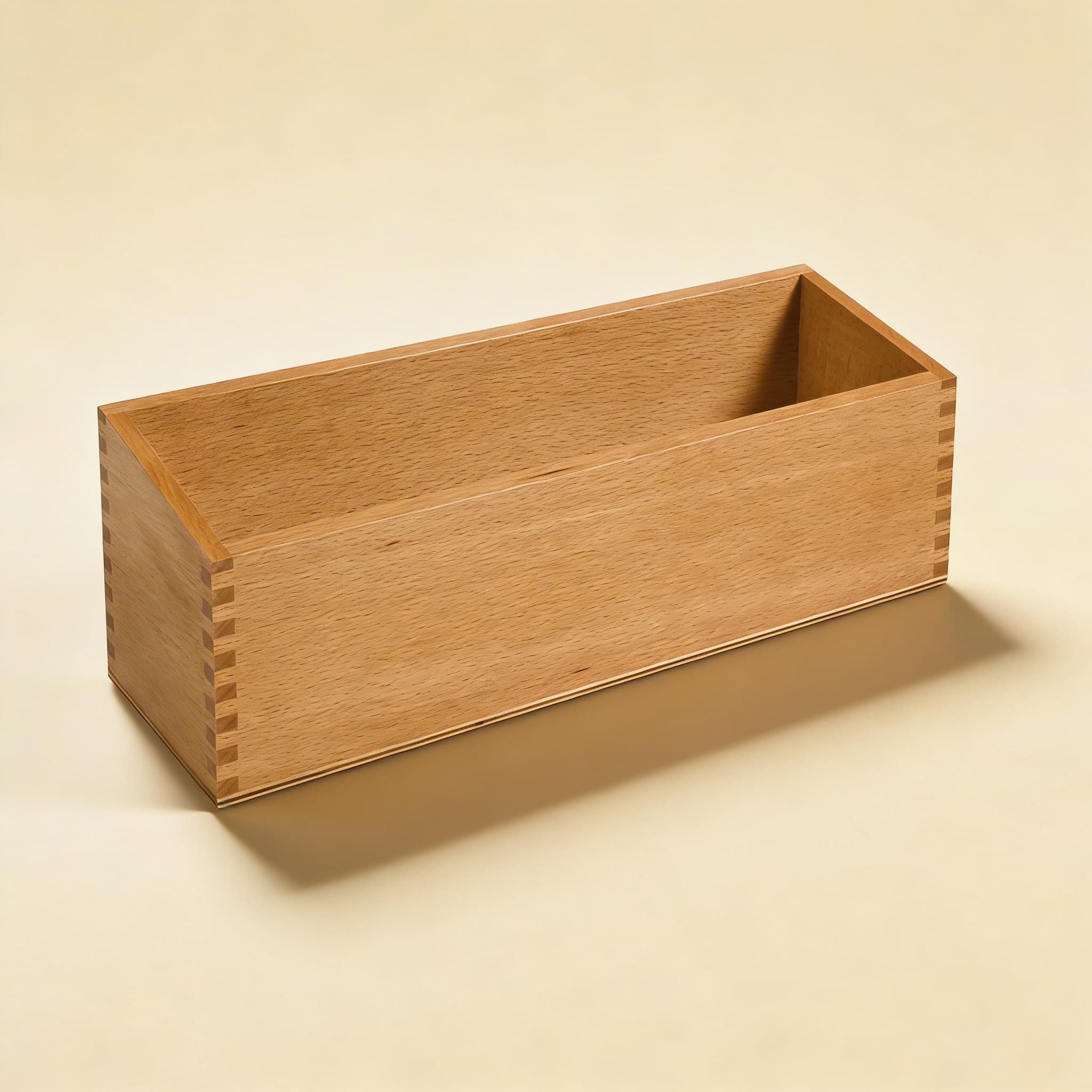 Box pre dvojité písmenká zo sandpapiera — drevené ukladanie — Katalógový pohľad