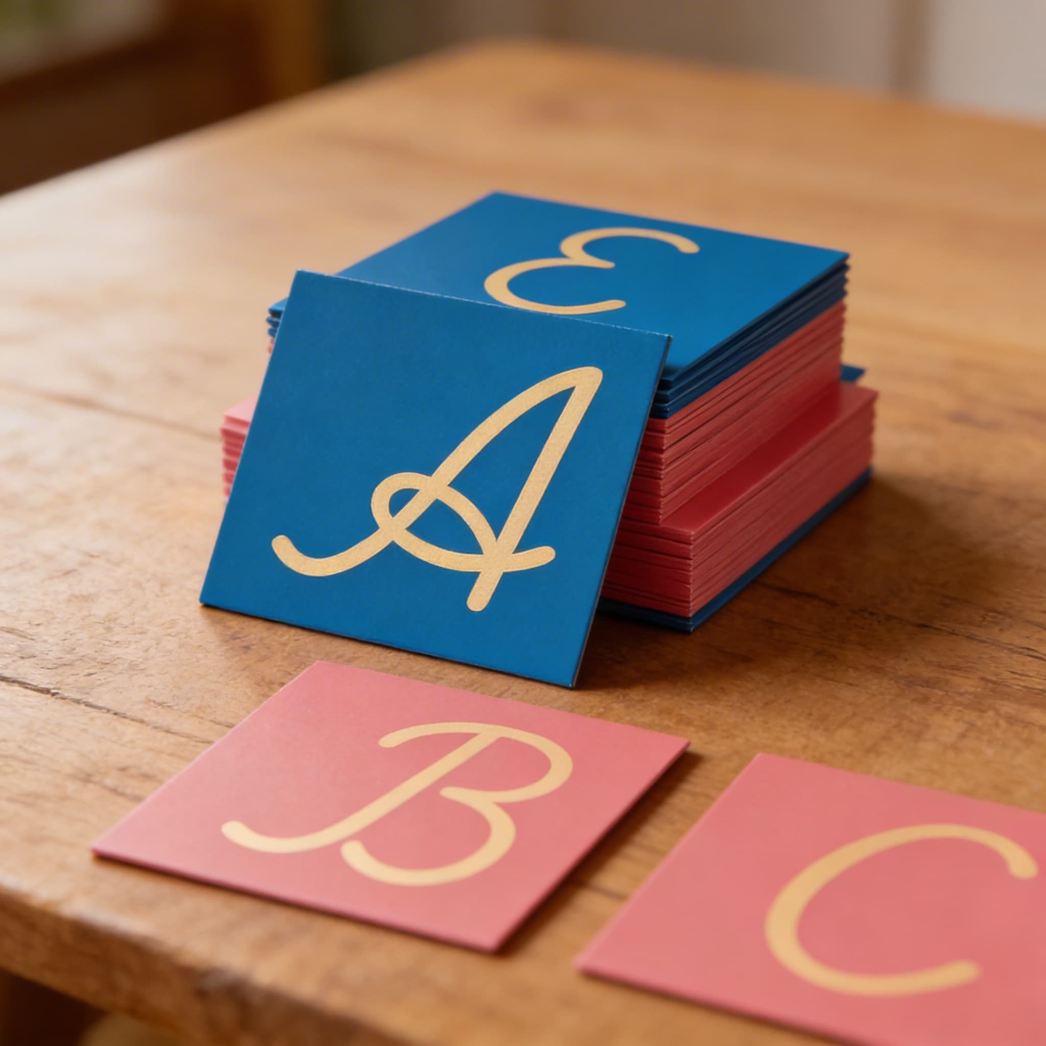 Brusná velká písmena: Mezinárodní psací — Detailní pohled