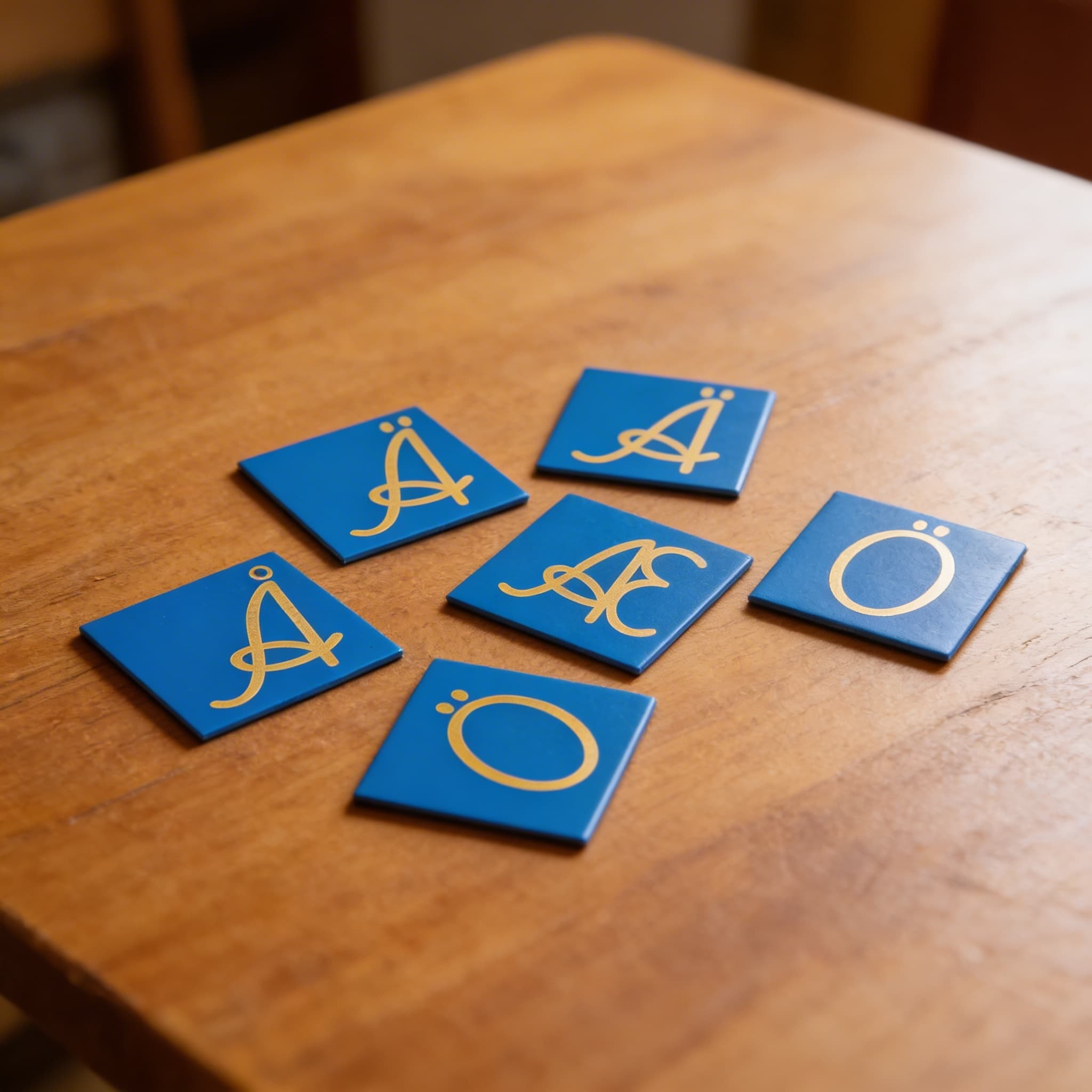 Brusná velká písmena: Severské psací — doplňková sada — Detailní pohled