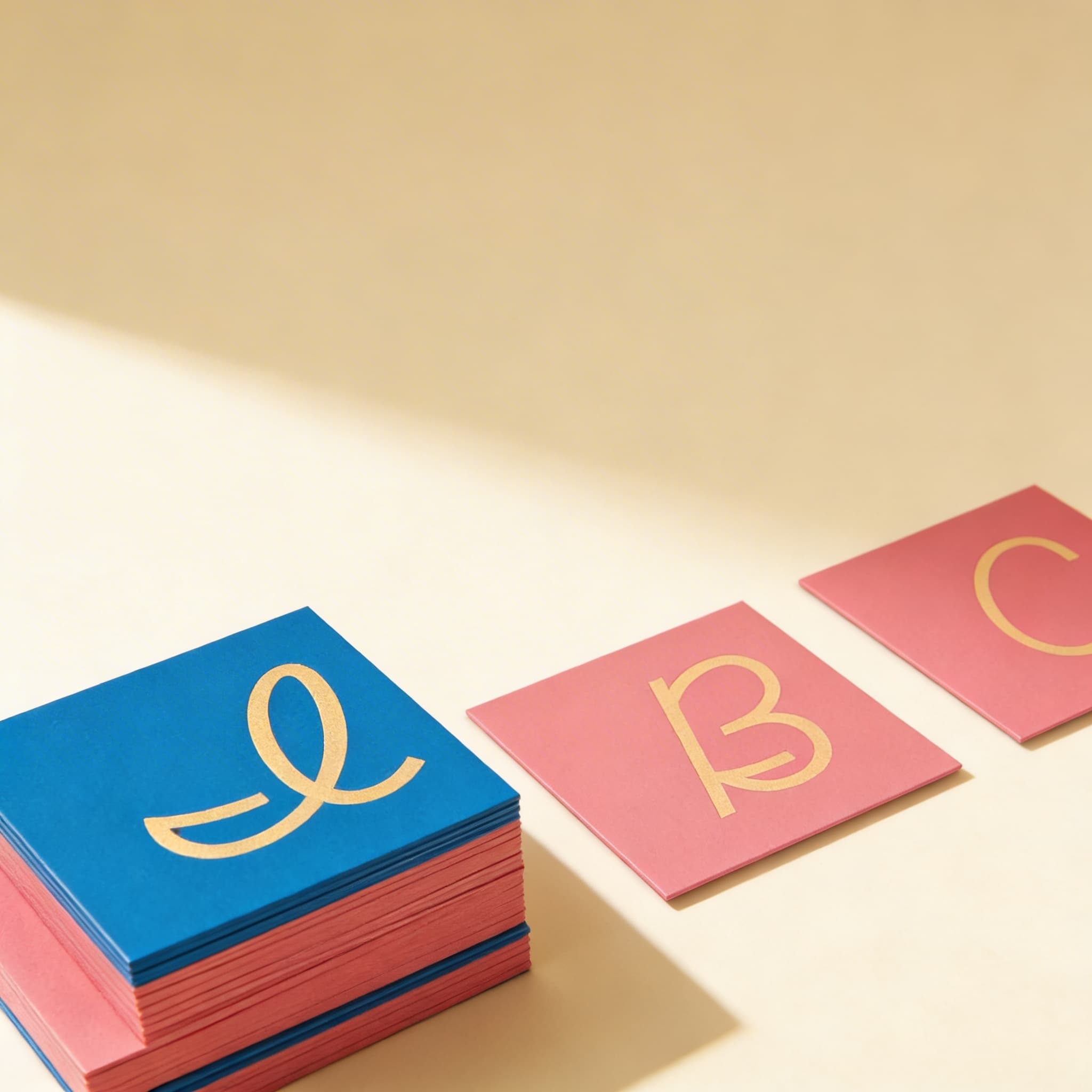 Brúsne veľké písmená: Americké písané — Bočný pohľad