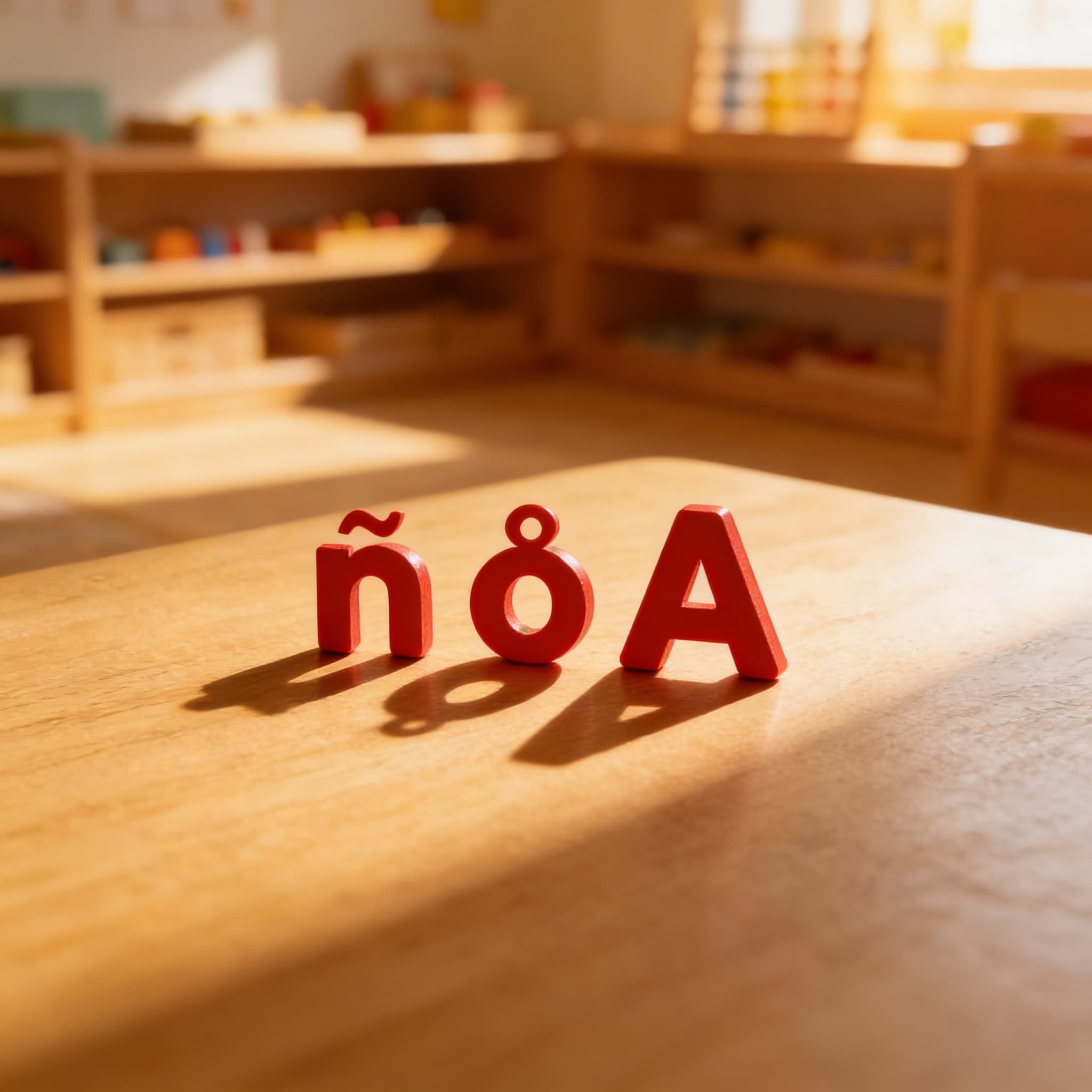 Mittleres Bewegliches Alphabet: Internationale Druckschrift — Rot — Ansicht 4