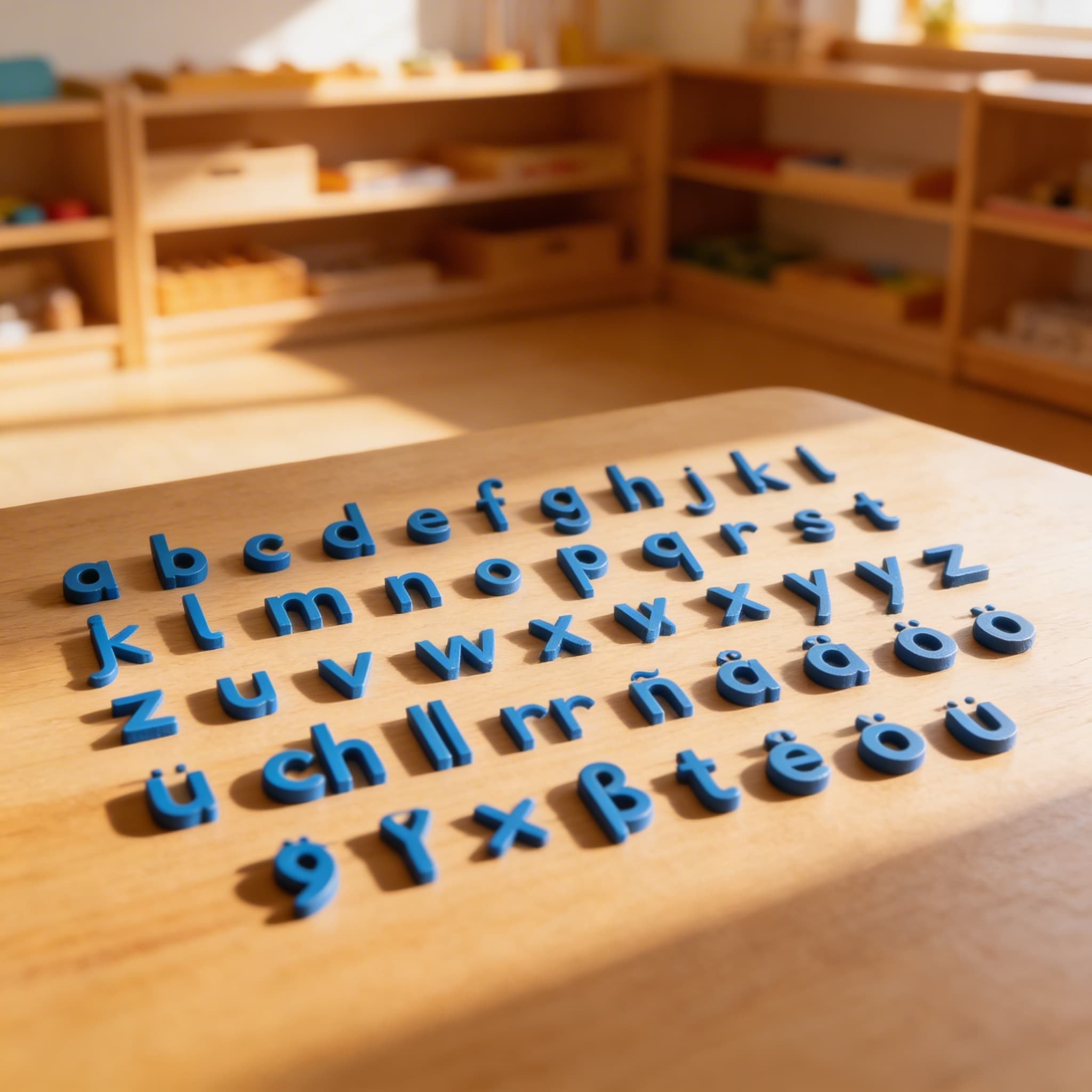 Mittleres Bewegliches Alphabet: Internationale Druckschrift — Blau — Ansicht 4