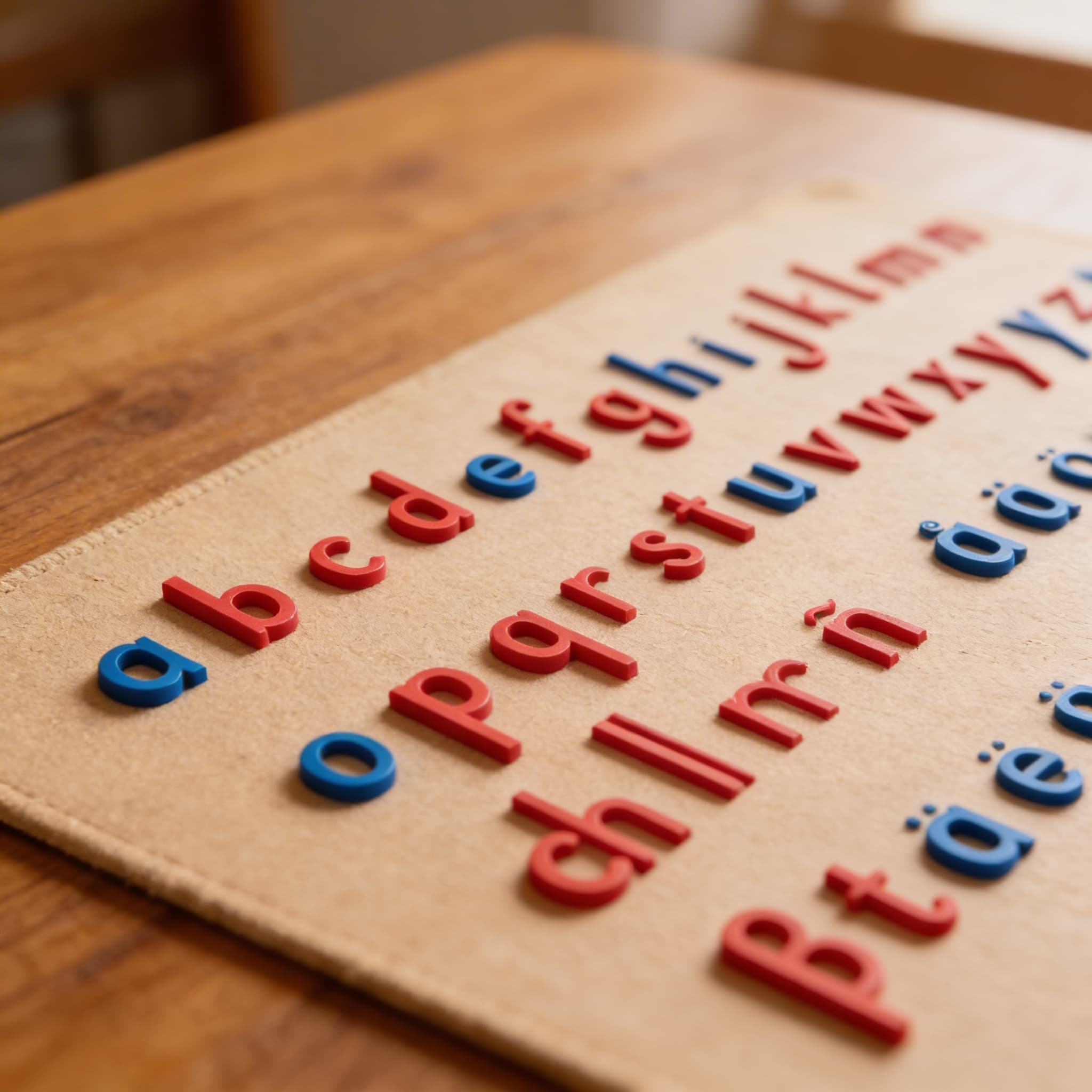 Hölzernes Bewegliches Alphabet: Internationale Druckschrift — Detailansicht