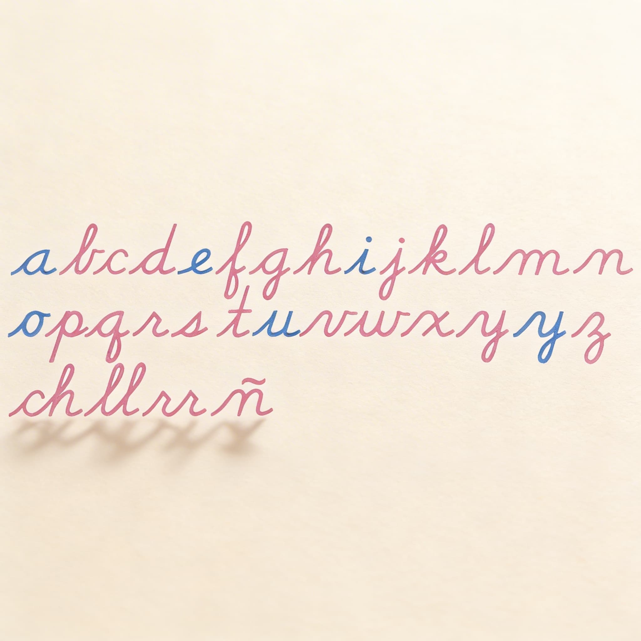 Hölzernes Bewegliches Alphabet: US-Schreibschrift — Katalogansicht