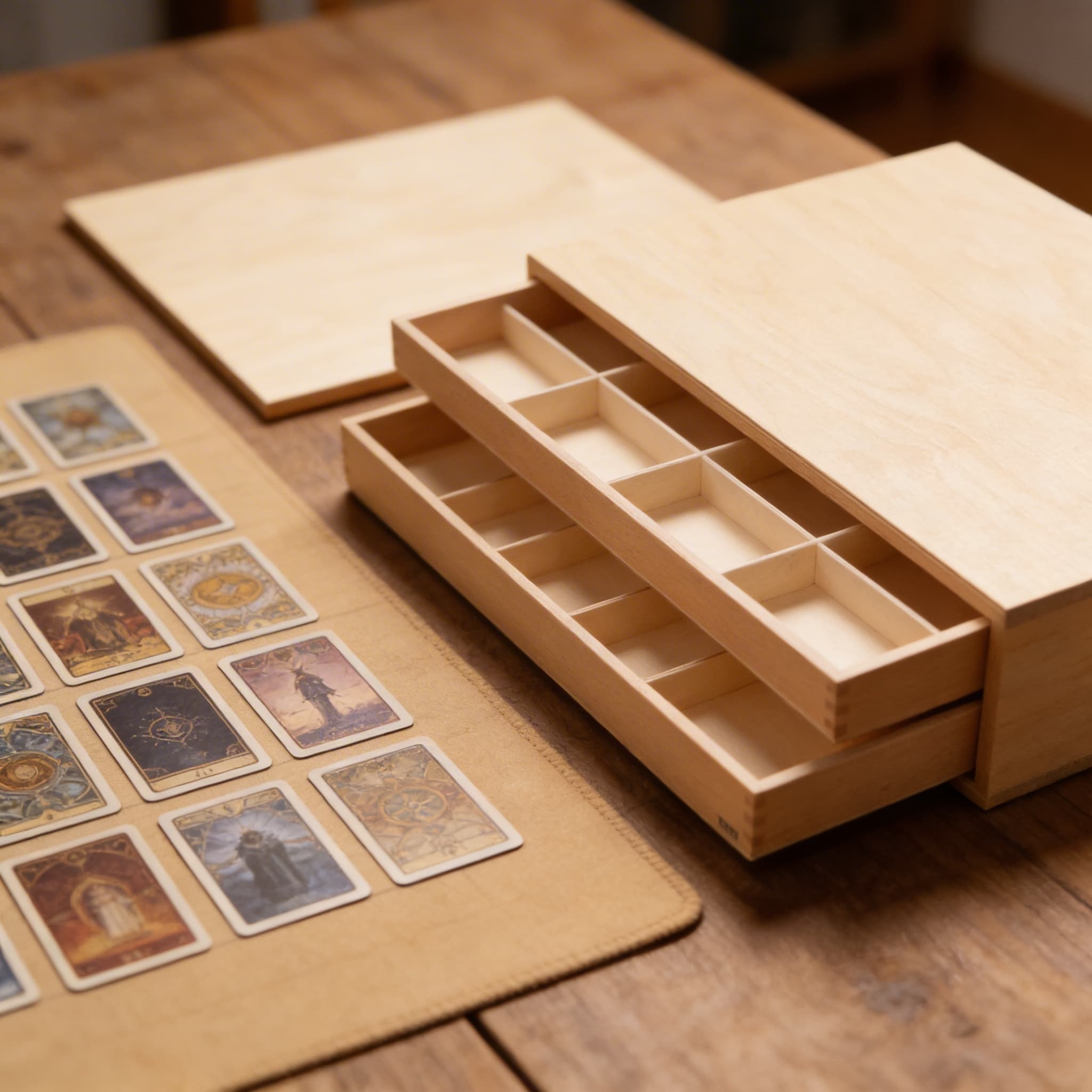 Großer Beweglicher Alphabetkasten — Drei-Fach-Ablage für komplettes Set — Detailansicht