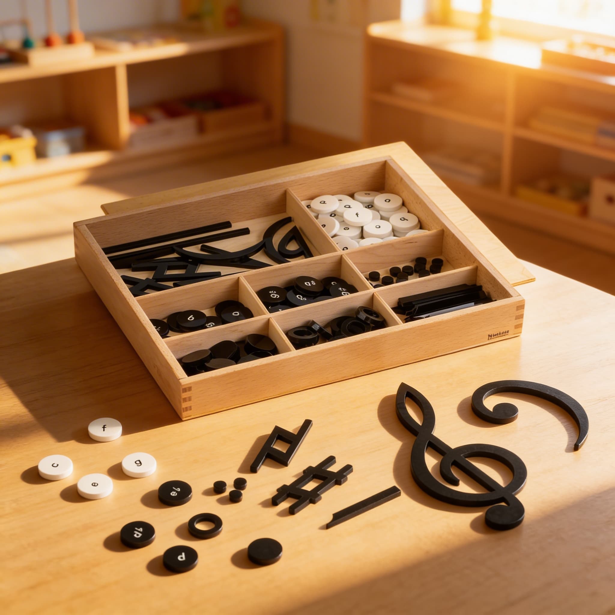 Hudební znaky a noty ke zvonečkům — Při použití